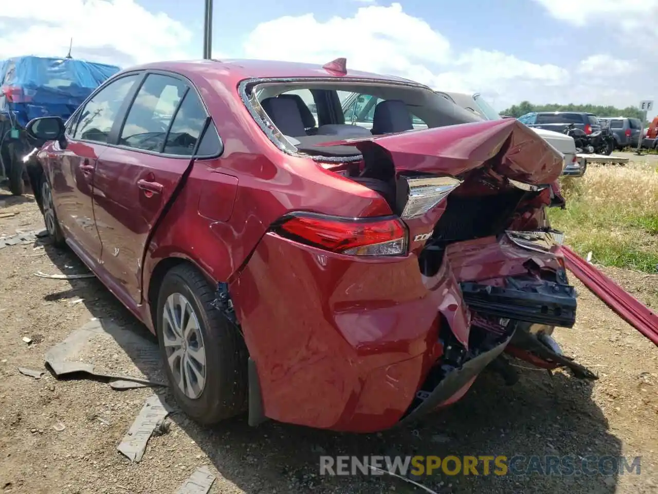 3 Photograph of a damaged car JTDEAMDE4NJ057674 TOYOTA COROLLA 2022