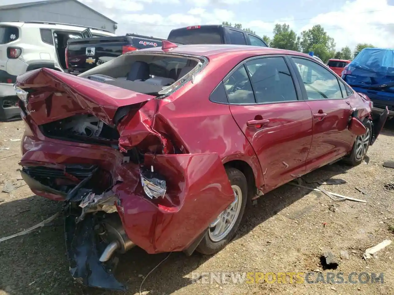 4 Photograph of a damaged car JTDEAMDE4NJ057674 TOYOTA COROLLA 2022