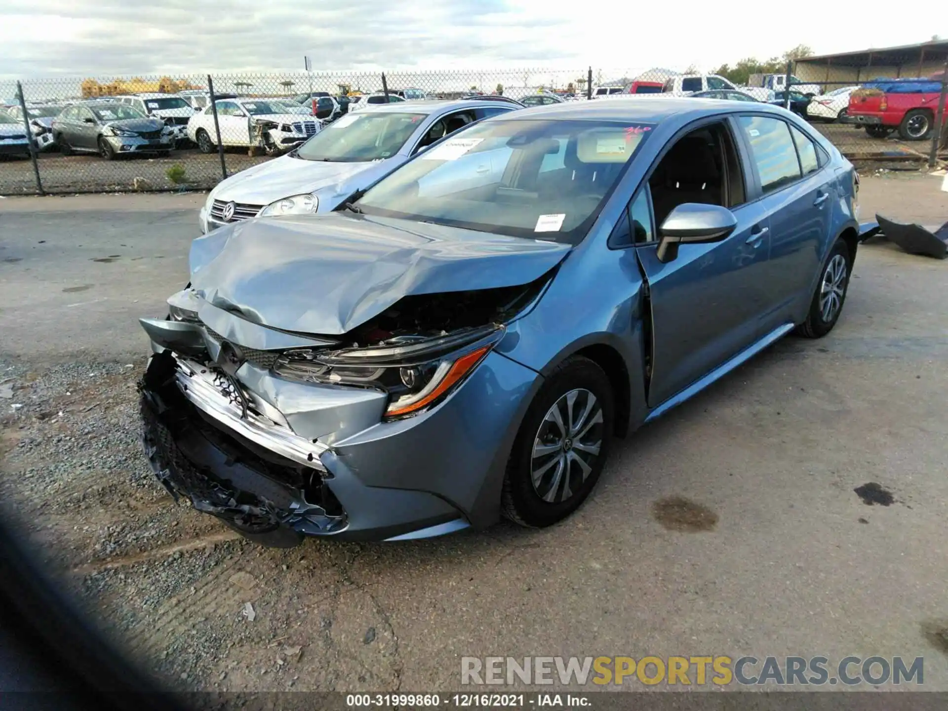 2 Photograph of a damaged car JTDEAMDE5NJ035733 TOYOTA COROLLA 2022