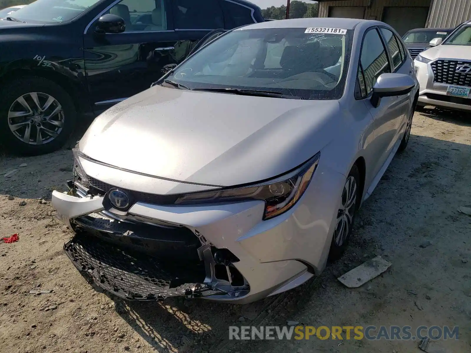 2 Photograph of a damaged car JTDEAMDE5NJ036610 TOYOTA COROLLA 2022