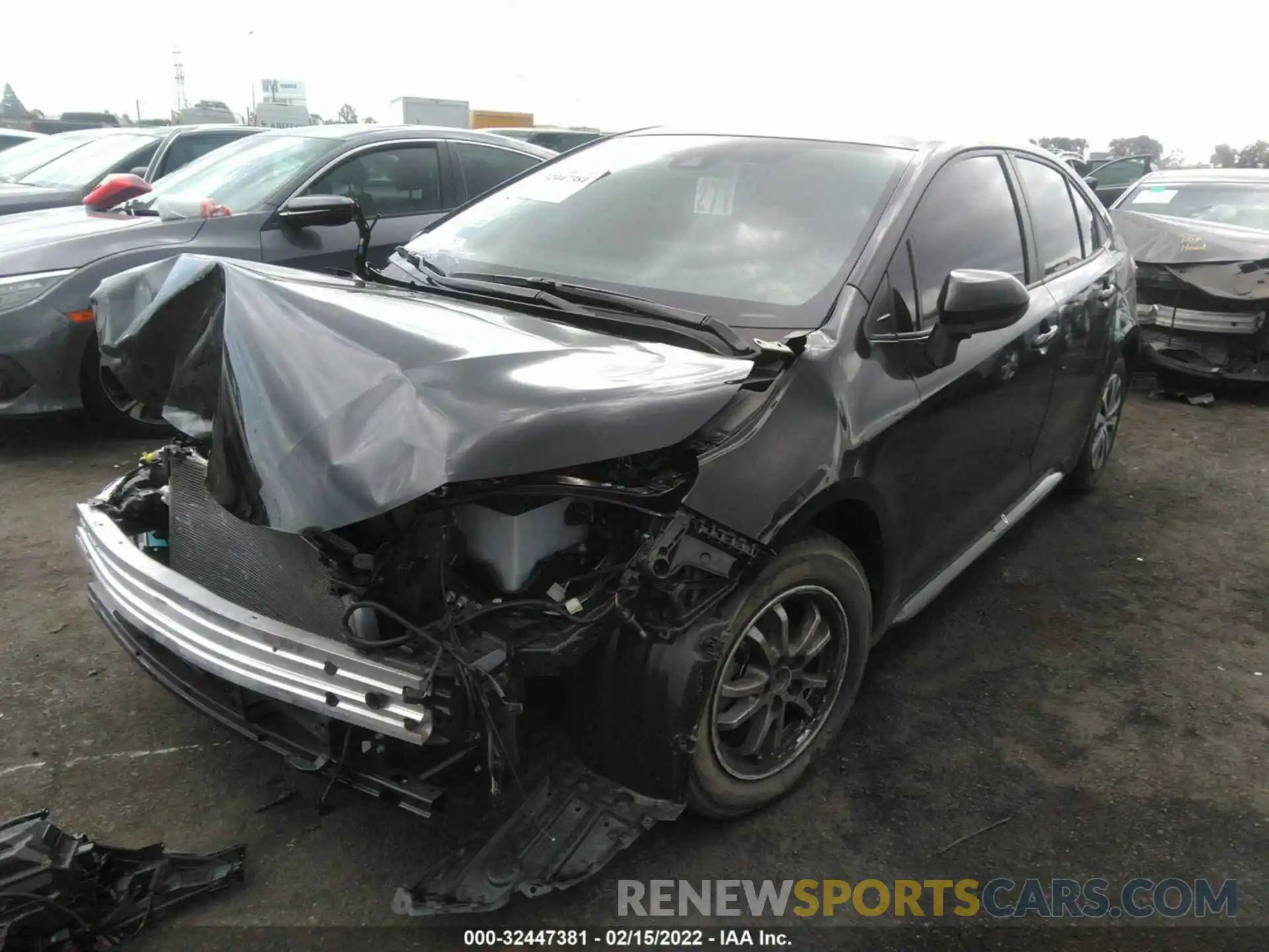 2 Photograph of a damaged car JTDEAMDE5NJ044819 TOYOTA COROLLA 2022