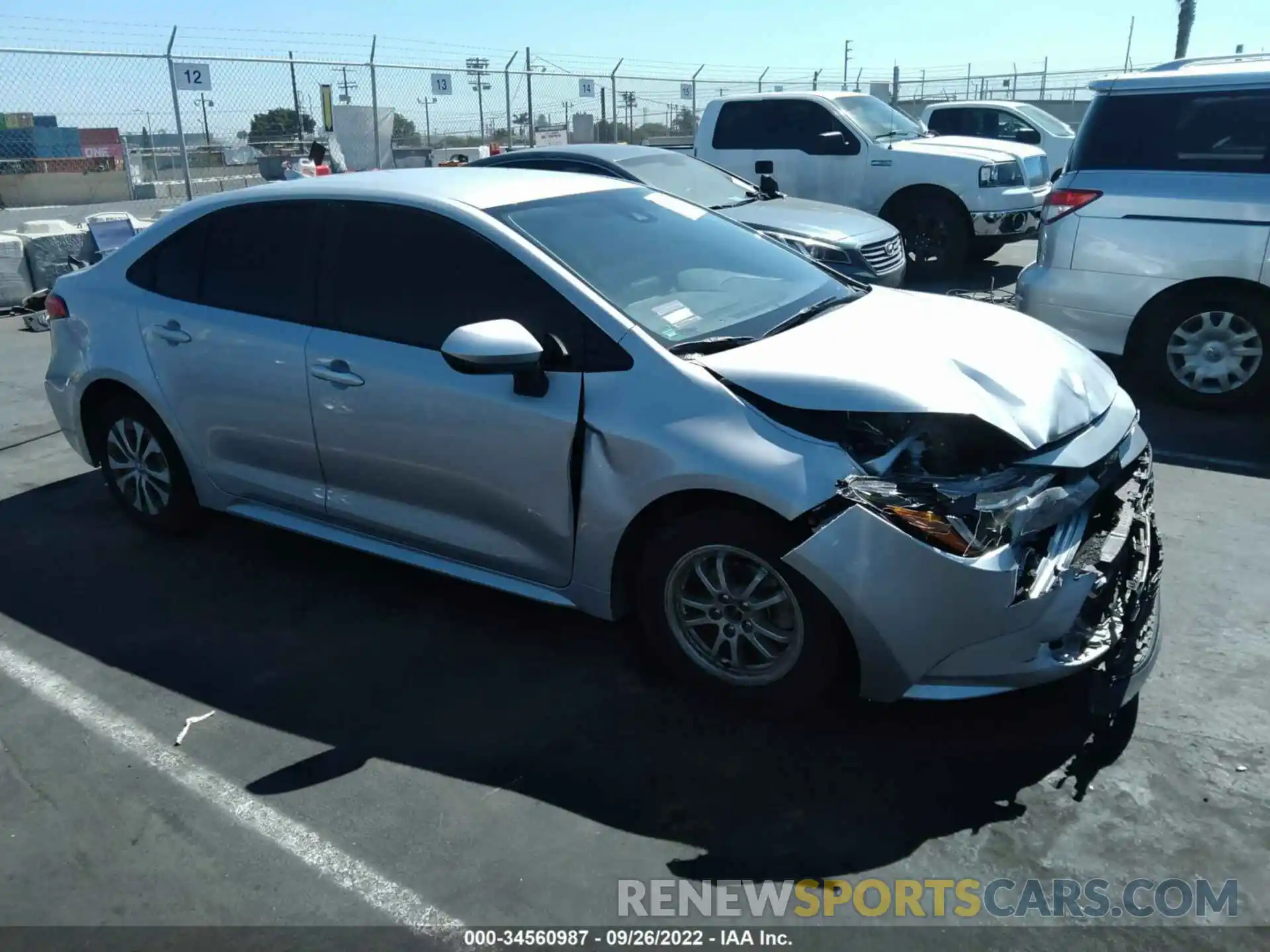 1 Photograph of a damaged car JTDEAMDE5NJ053844 TOYOTA COROLLA 2022