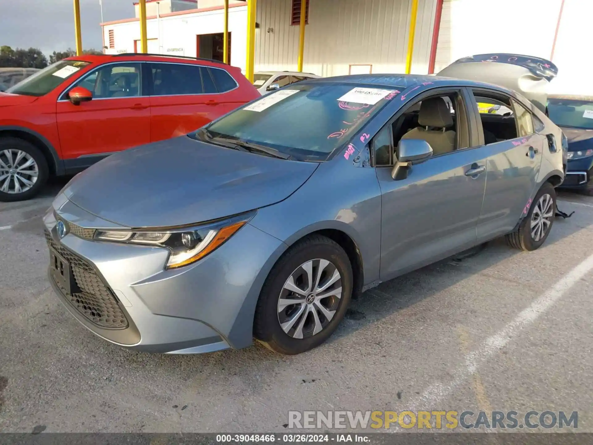 2 Photograph of a damaged car JTDEAMDE5NJ061684 TOYOTA COROLLA 2022