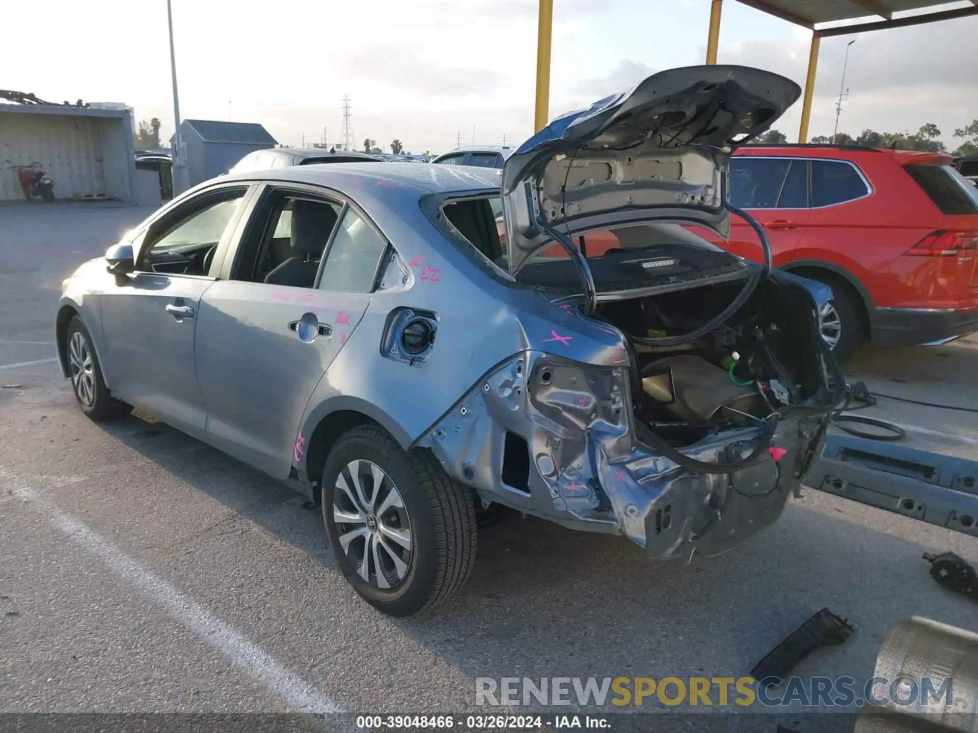 3 Photograph of a damaged car JTDEAMDE5NJ061684 TOYOTA COROLLA 2022