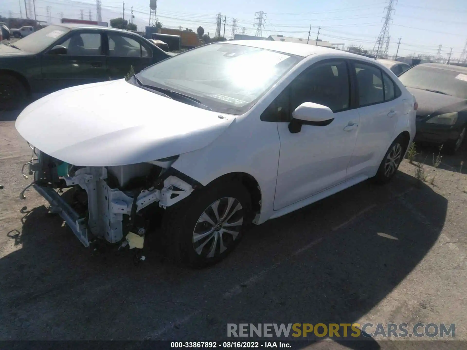 2 Photograph of a damaged car JTDEAMDE6N3002437 TOYOTA COROLLA 2022