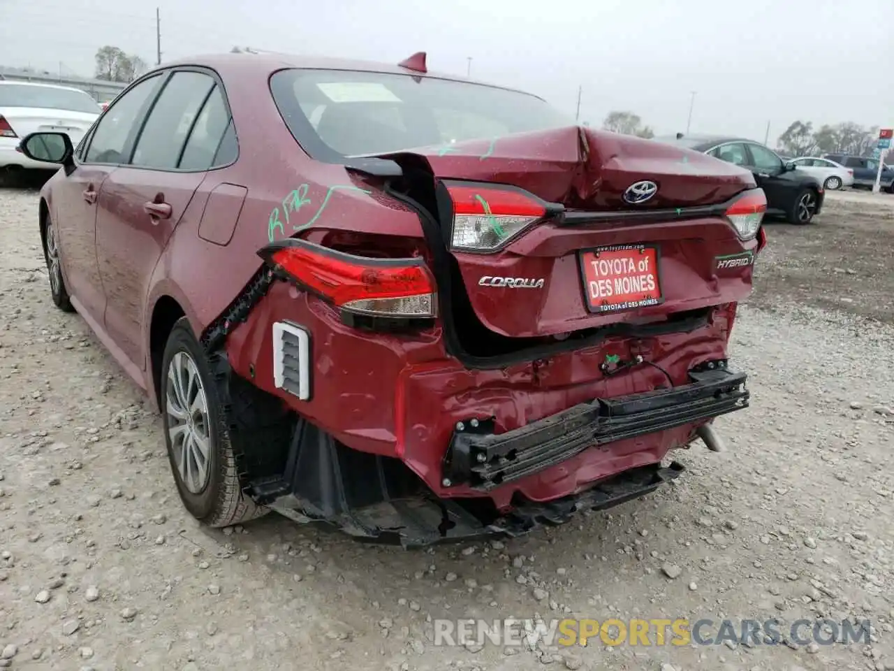 3 Photograph of a damaged car JTDEAMDE6NJ037281 TOYOTA COROLLA 2022