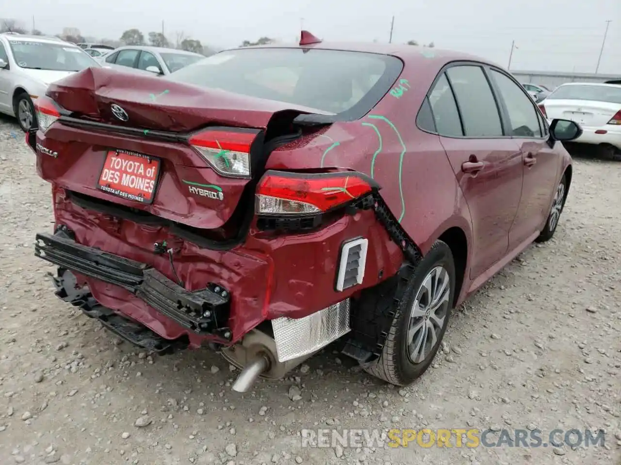 4 Photograph of a damaged car JTDEAMDE6NJ037281 TOYOTA COROLLA 2022