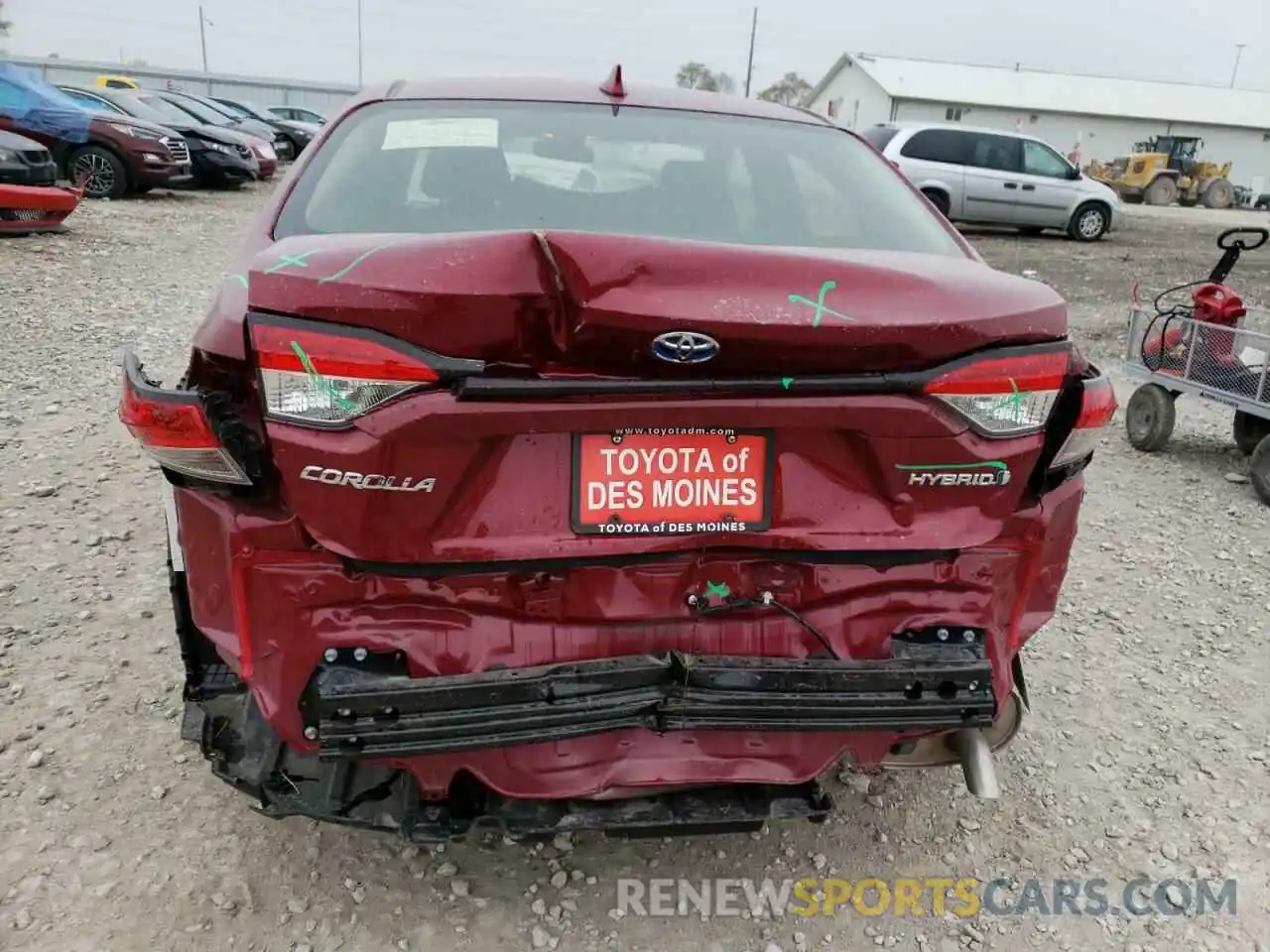 9 Photograph of a damaged car JTDEAMDE6NJ037281 TOYOTA COROLLA 2022