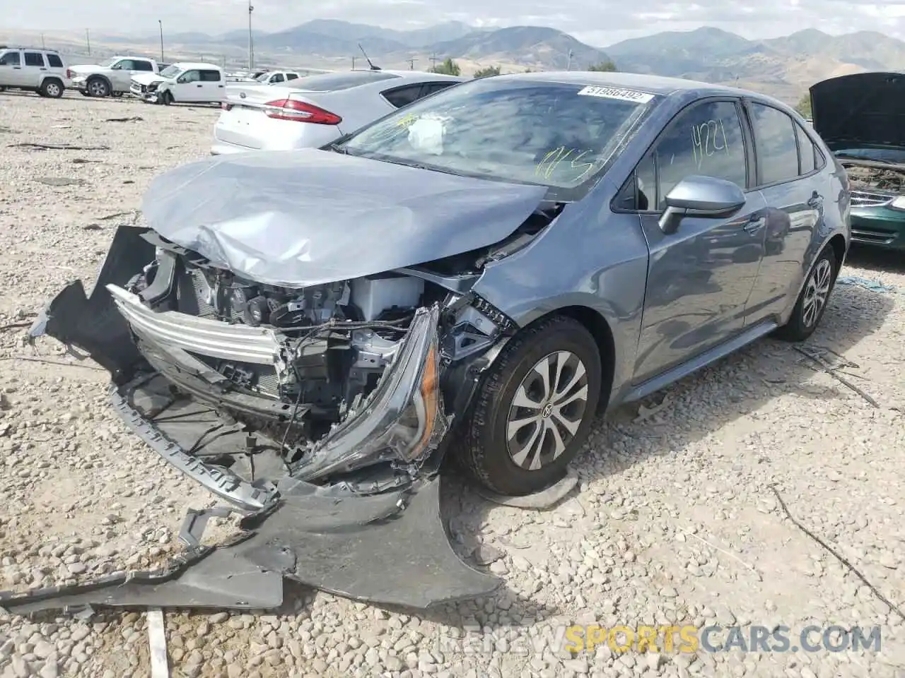 2 Photograph of a damaged car JTDEAMDE6NJ040861 TOYOTA COROLLA 2022