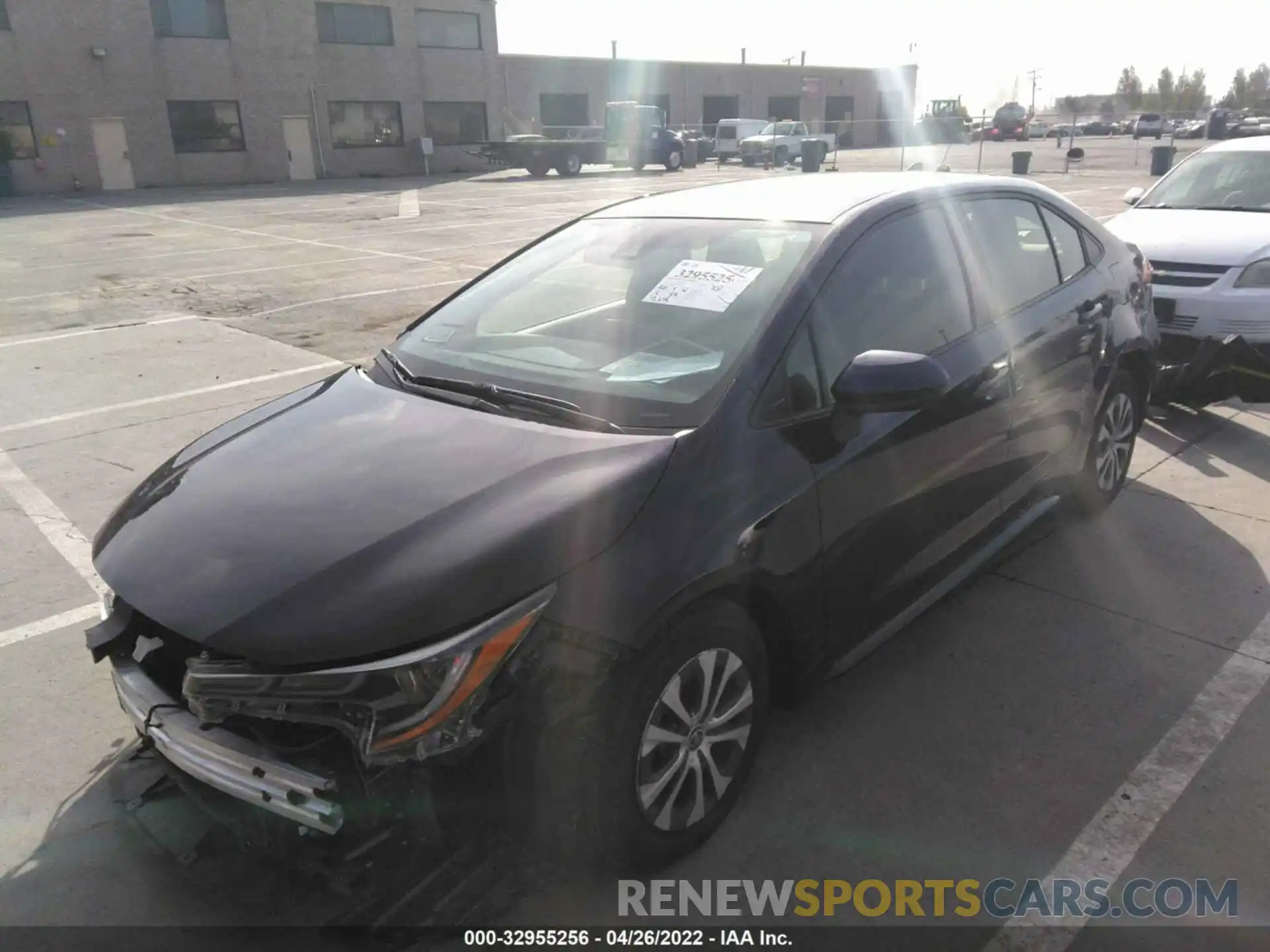 2 Photograph of a damaged car JTDEAMDE6NJ047390 TOYOTA COROLLA 2022