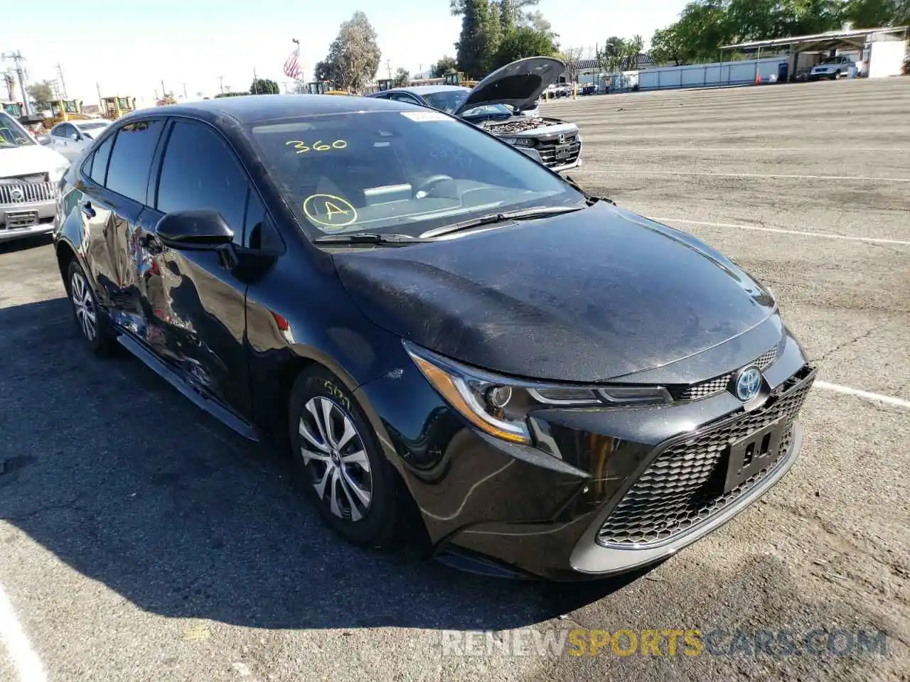 1 Photograph of a damaged car JTDEAMDE6NJ048099 TOYOTA COROLLA 2022