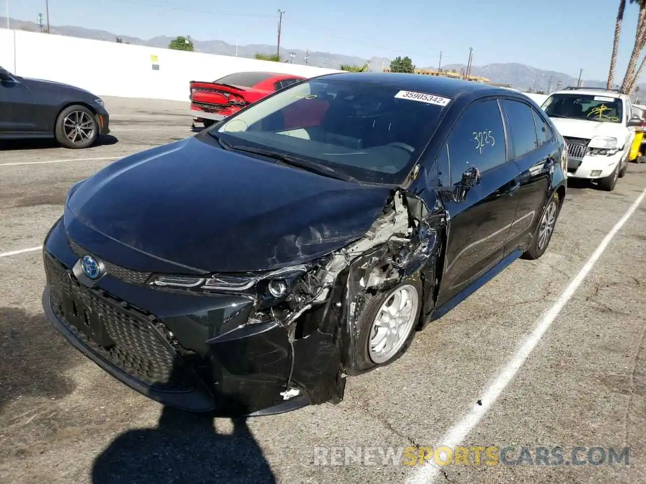 2 Photograph of a damaged car JTDEAMDE6NJ048099 TOYOTA COROLLA 2022