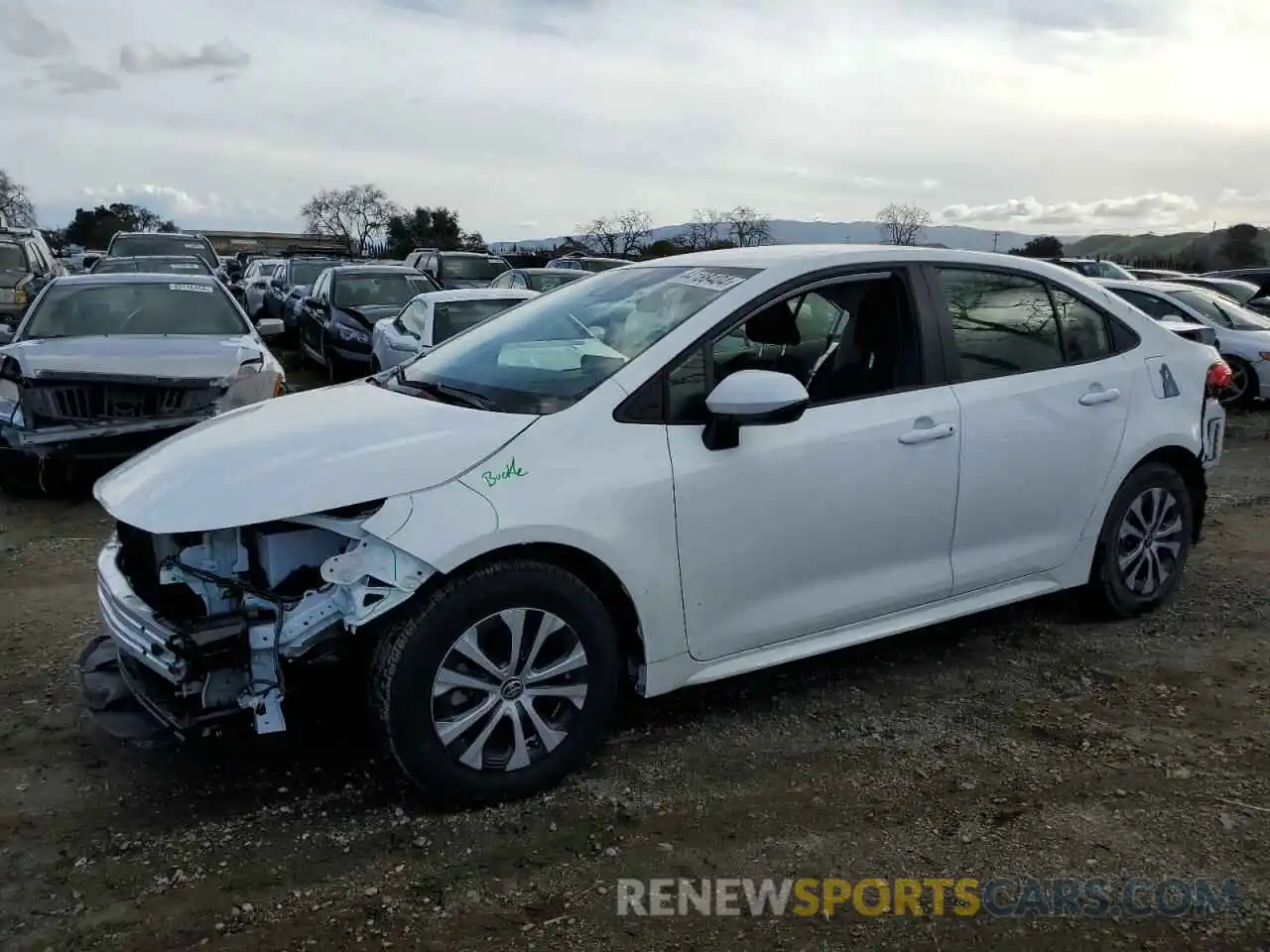 1 Photograph of a damaged car JTDEAMDE7N3008277 TOYOTA COROLLA 2022