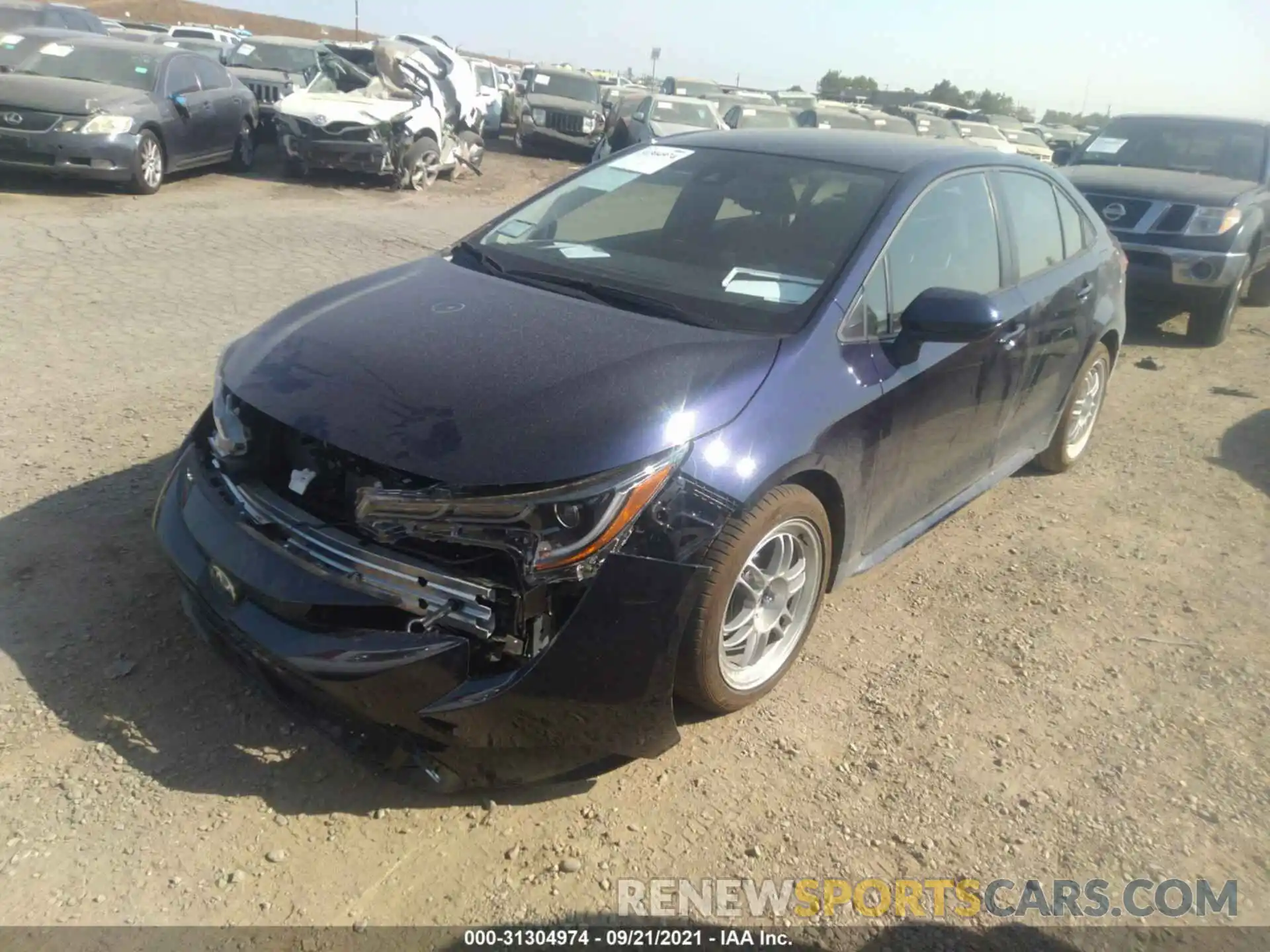 2 Photograph of a damaged car JTDEAMDE7NJ039220 TOYOTA COROLLA 2022