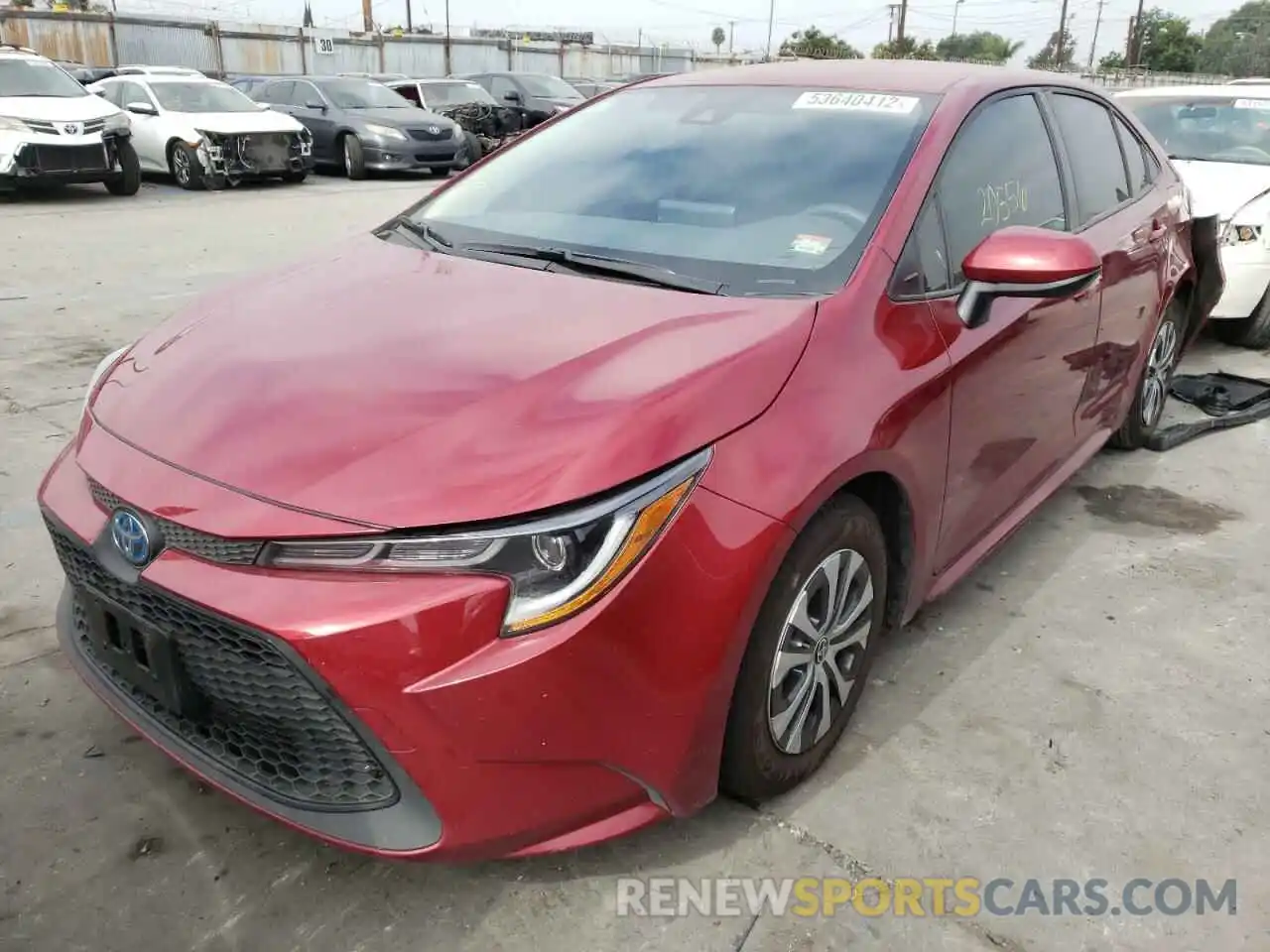 2 Photograph of a damaged car JTDEAMDE7NJ040383 TOYOTA COROLLA 2022