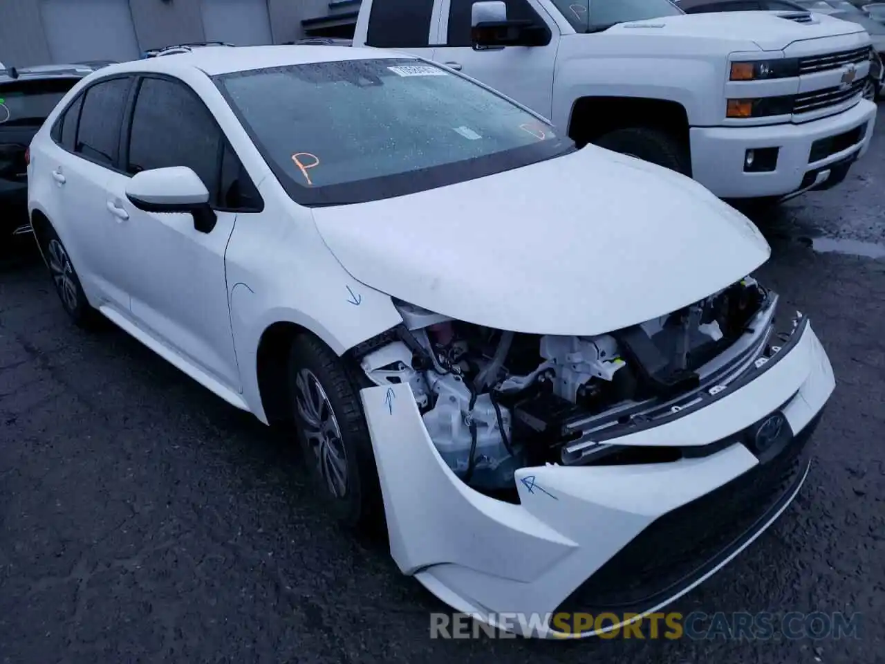 1 Photograph of a damaged car JTDEAMDE7NJ040724 TOYOTA COROLLA 2022