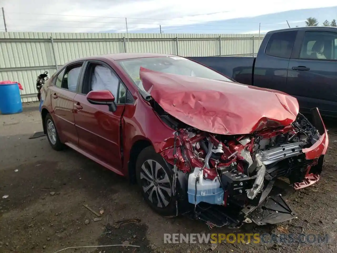 1 Photograph of a damaged car JTDEAMDE7NJ041369 TOYOTA COROLLA 2022