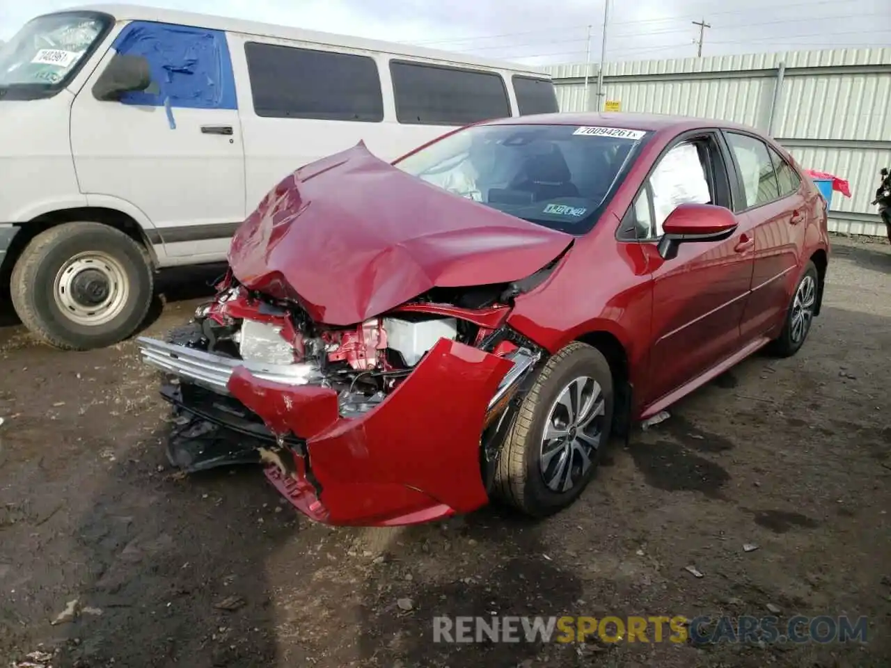 2 Photograph of a damaged car JTDEAMDE7NJ041369 TOYOTA COROLLA 2022