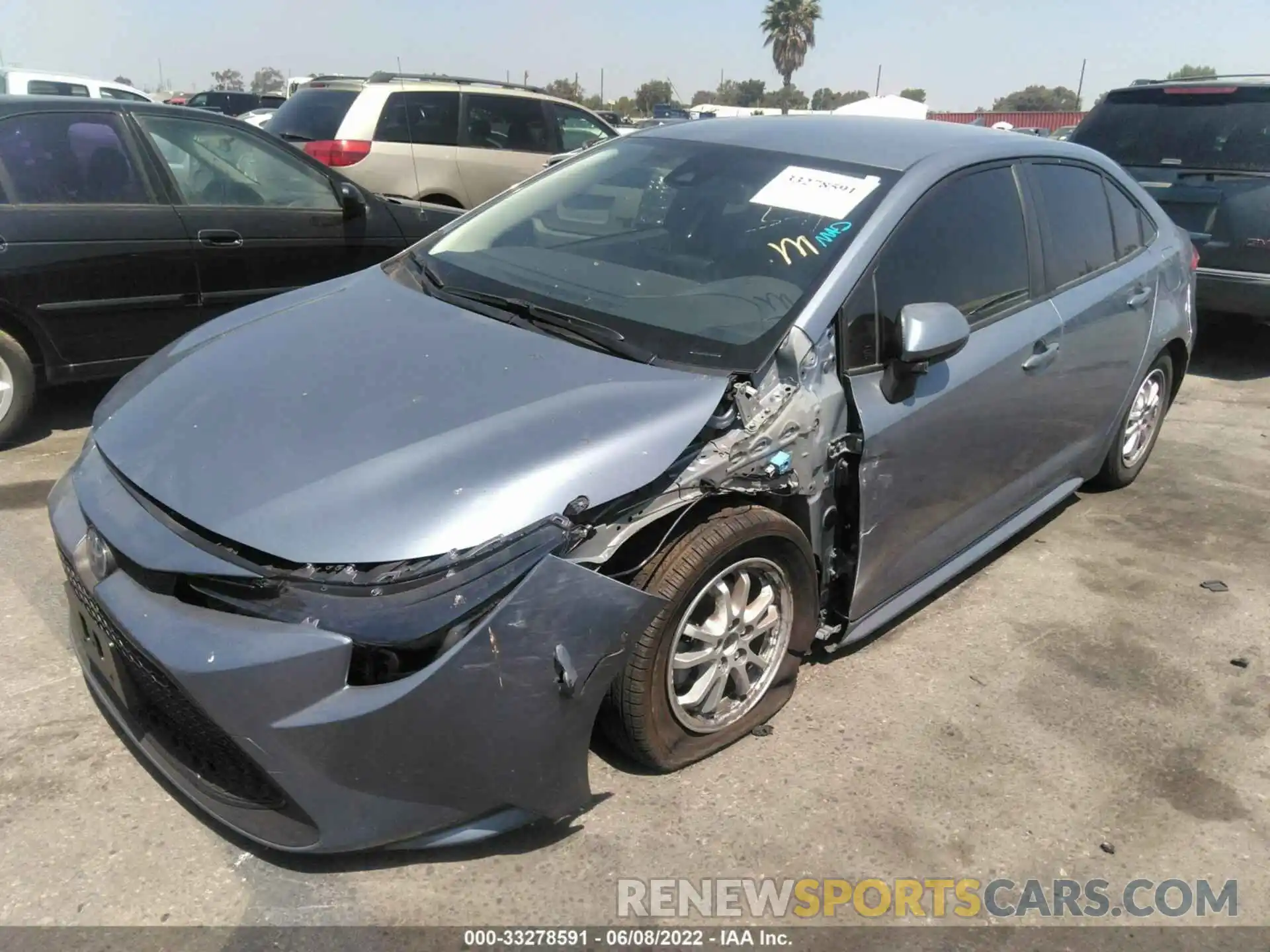 2 Photograph of a damaged car JTDEAMDE7NJ045003 TOYOTA COROLLA 2022