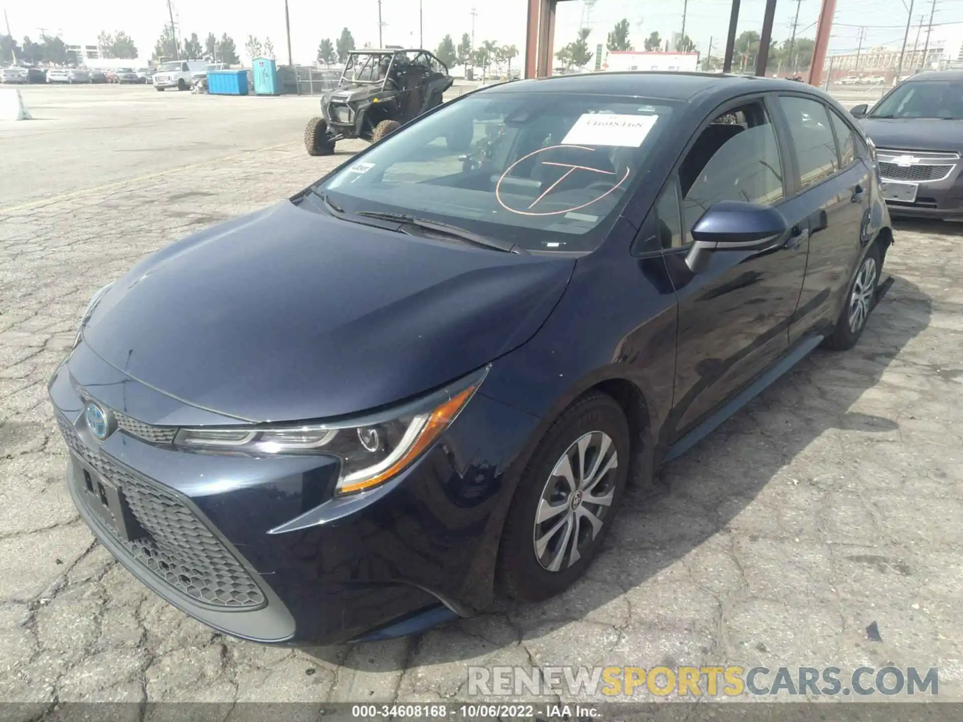 2 Photograph of a damaged car JTDEAMDE7NJ045115 TOYOTA COROLLA 2022