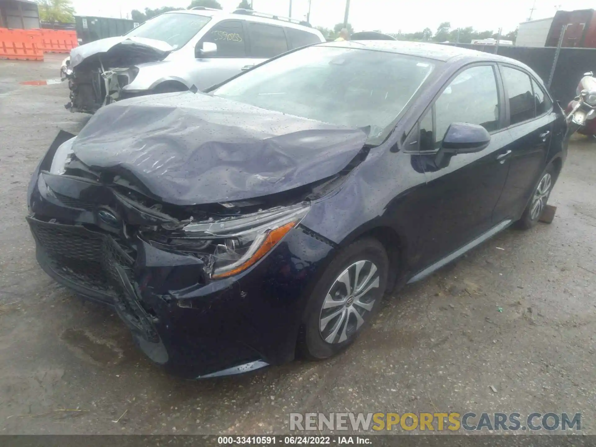 2 Photograph of a damaged car JTDEAMDE7NJ049018 TOYOTA COROLLA 2022