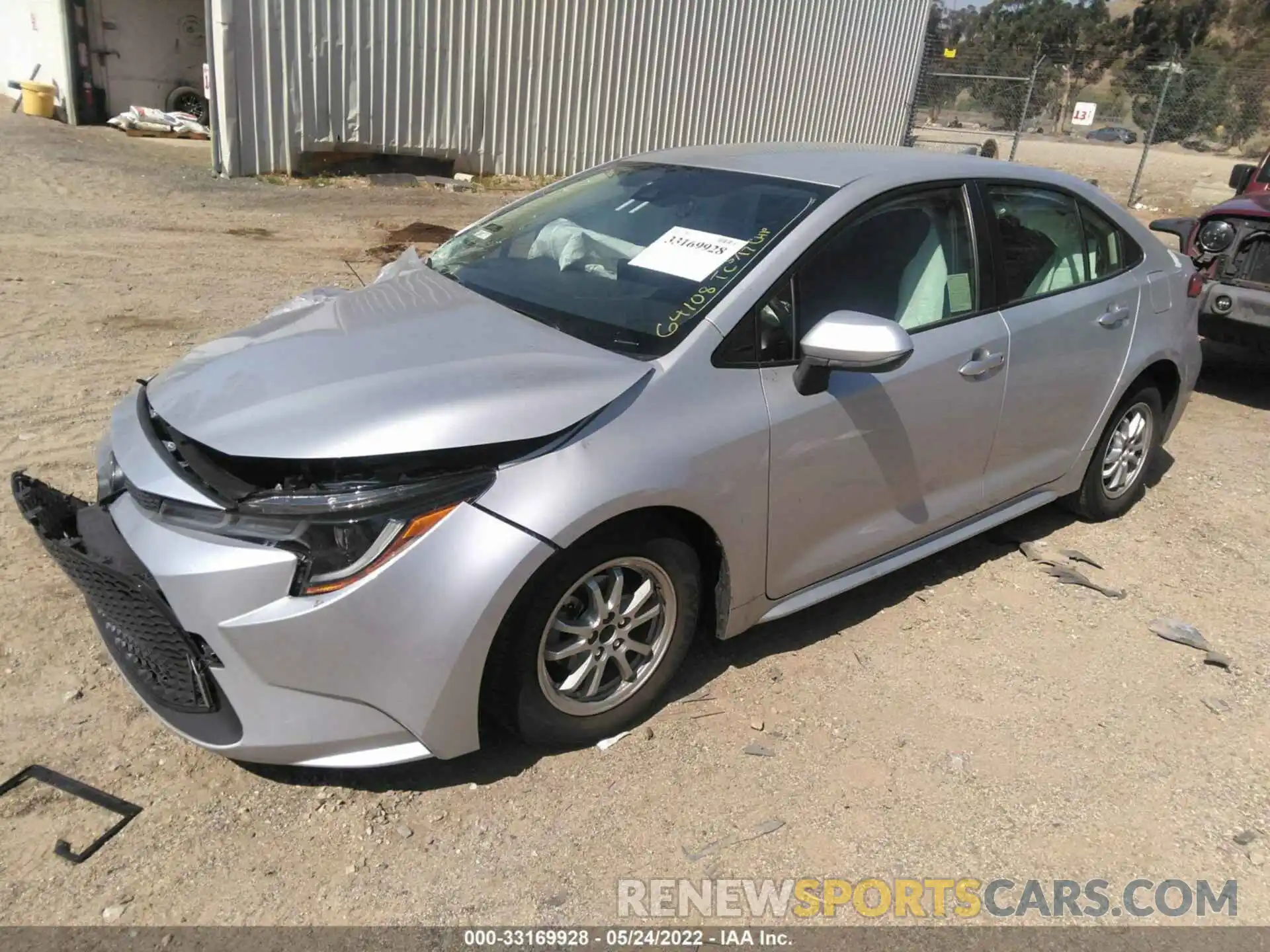 2 Photograph of a damaged car JTDEAMDE8N3002200 TOYOTA COROLLA 2022