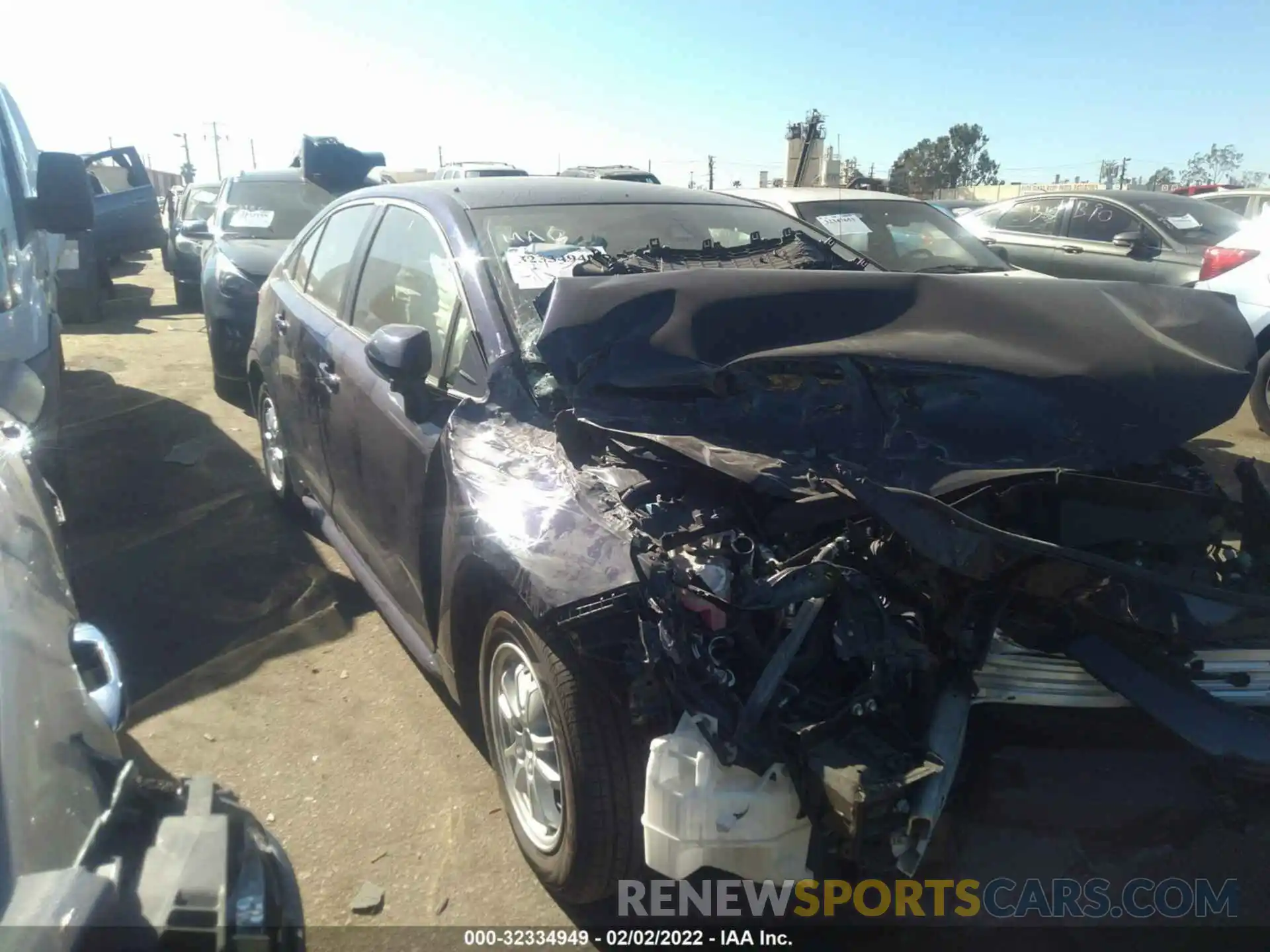 1 Photograph of a damaged car JTDEAMDE8NJ036021 TOYOTA COROLLA 2022