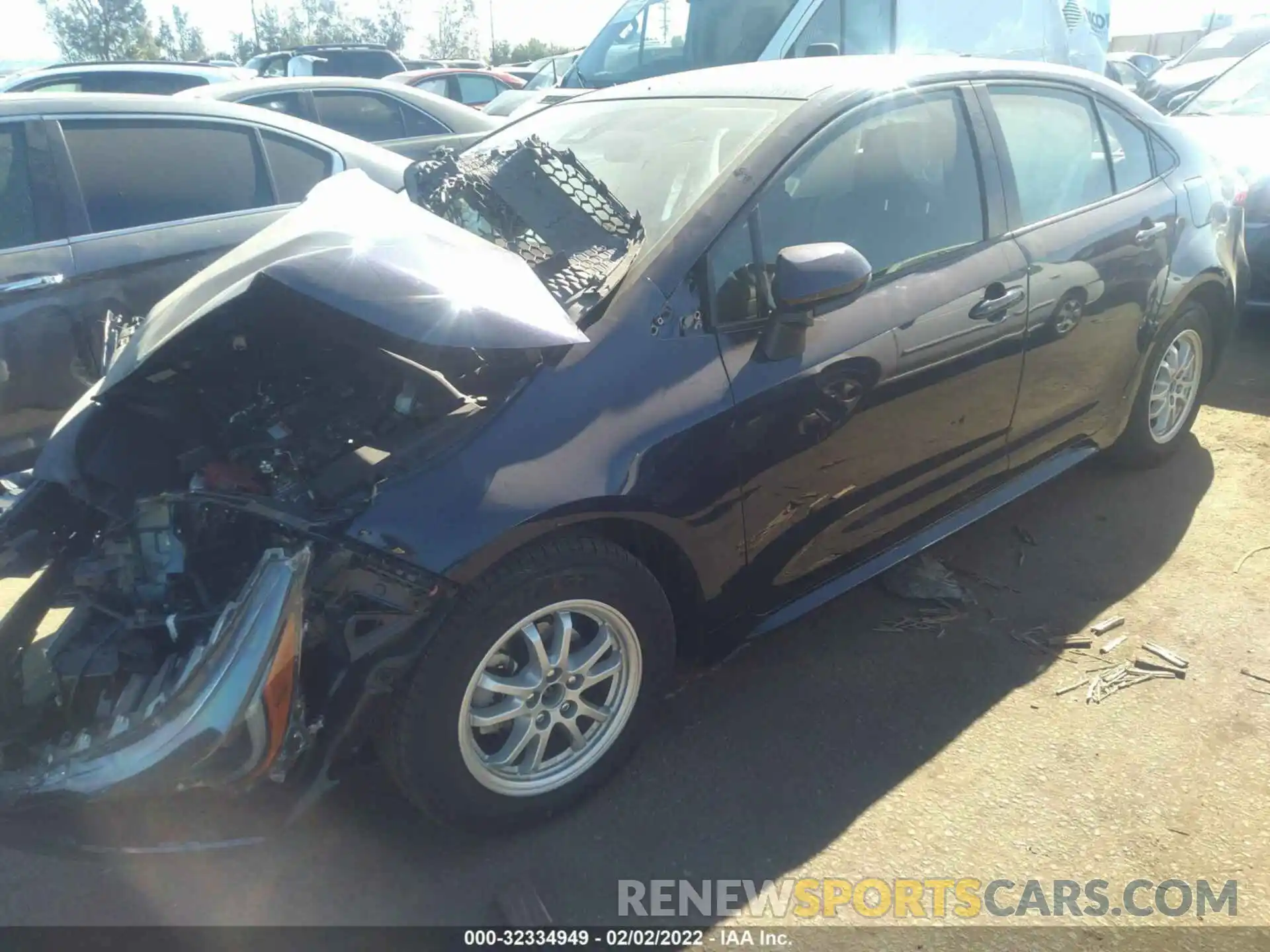 2 Photograph of a damaged car JTDEAMDE8NJ036021 TOYOTA COROLLA 2022