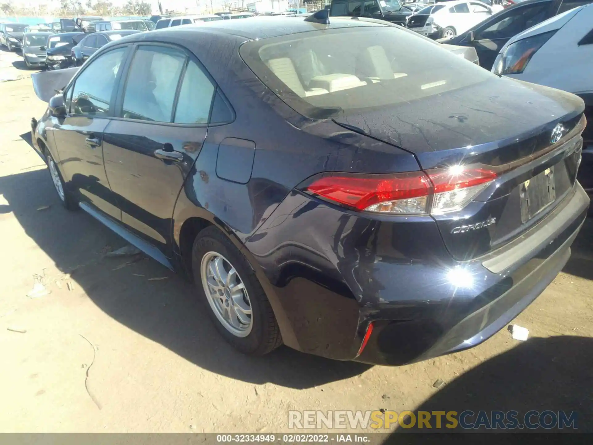 3 Photograph of a damaged car JTDEAMDE8NJ036021 TOYOTA COROLLA 2022