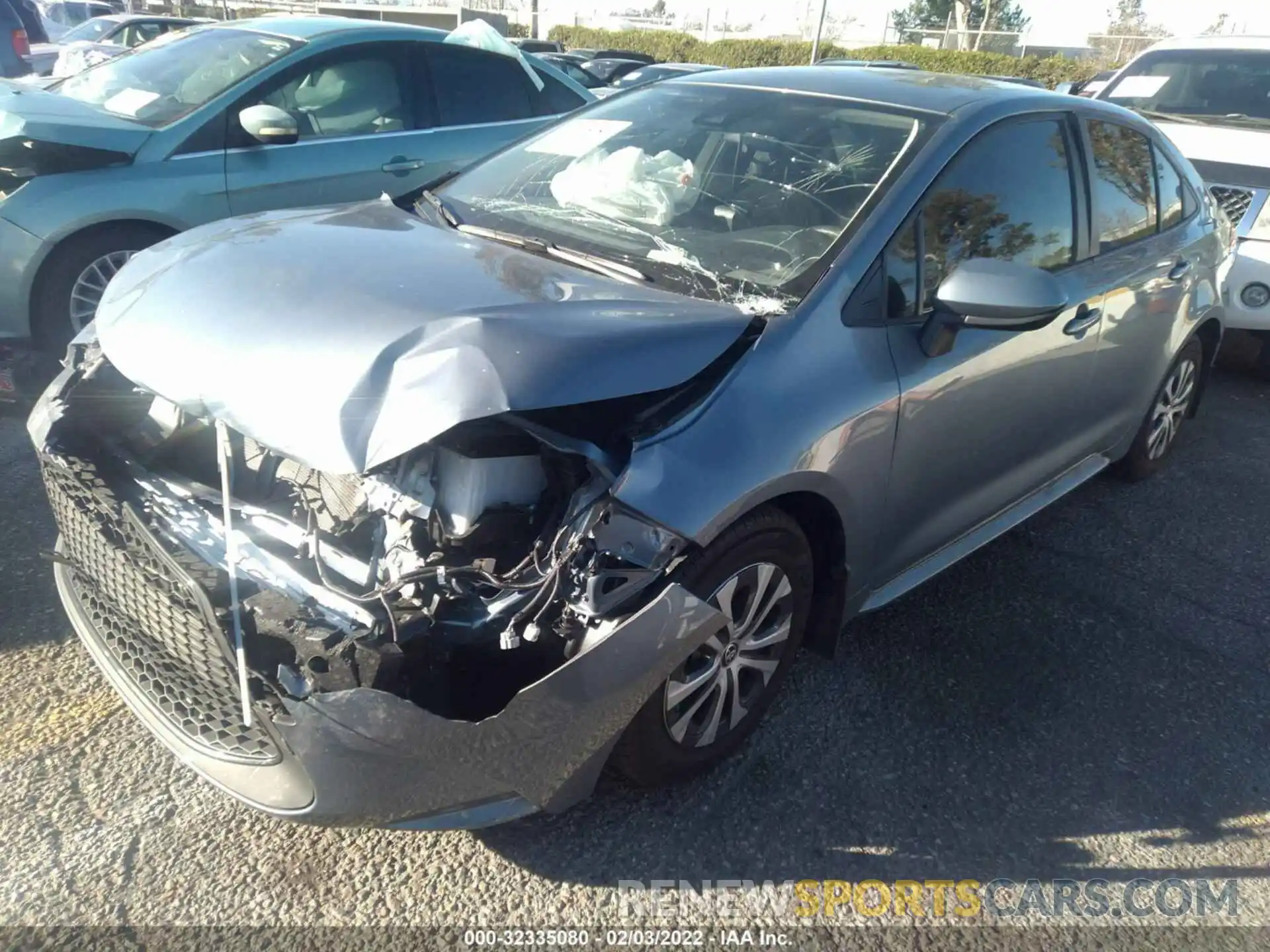 2 Photograph of a damaged car JTDEAMDE8NJ036231 TOYOTA COROLLA 2022