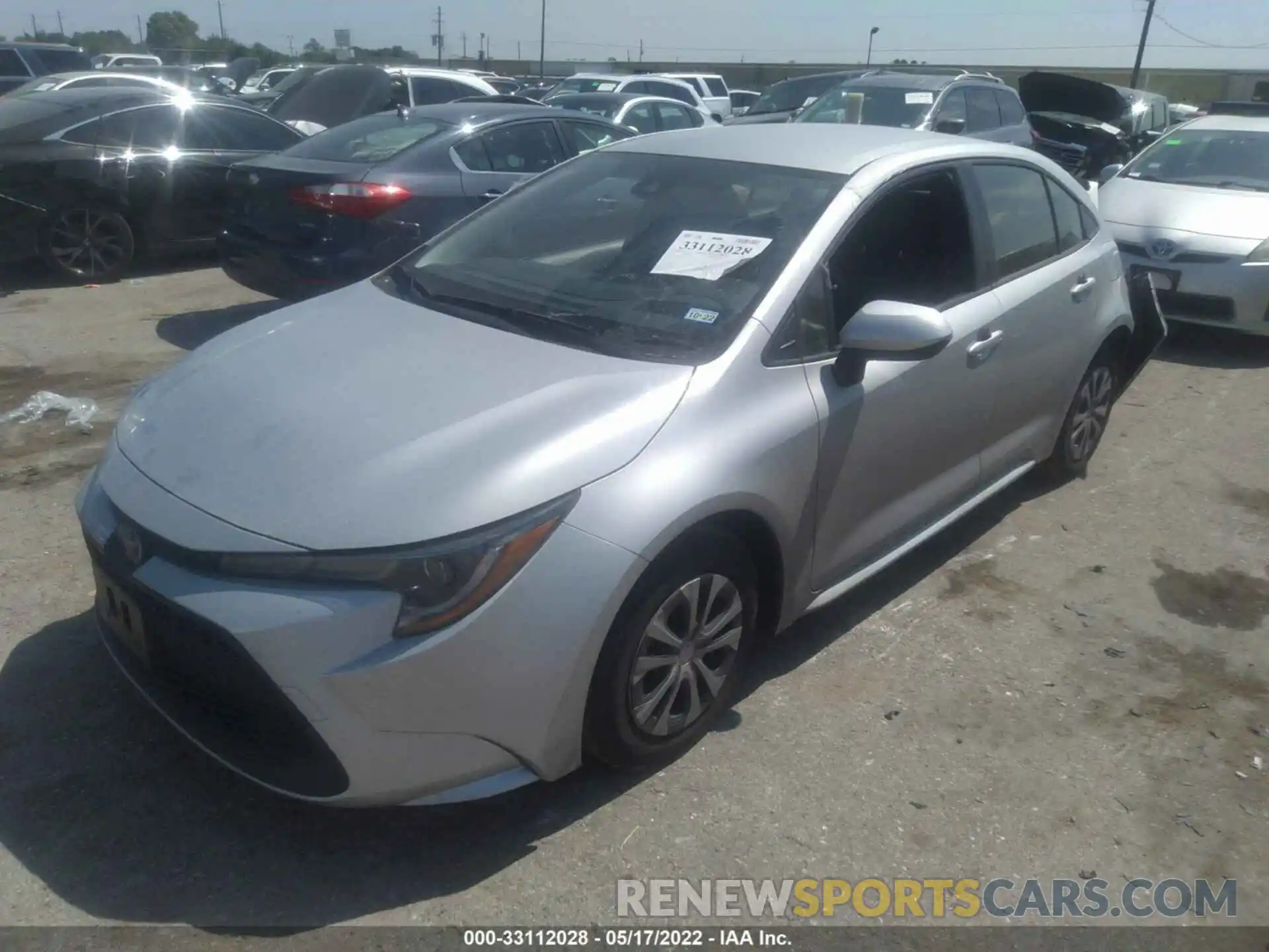 2 Photograph of a damaged car JTDEAMDE8NJ039713 TOYOTA COROLLA 2022