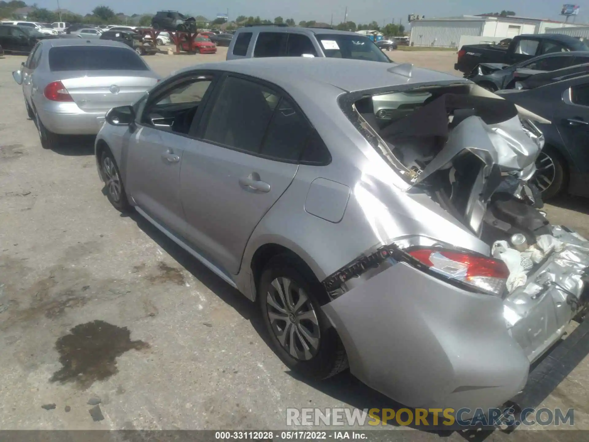 3 Photograph of a damaged car JTDEAMDE8NJ039713 TOYOTA COROLLA 2022