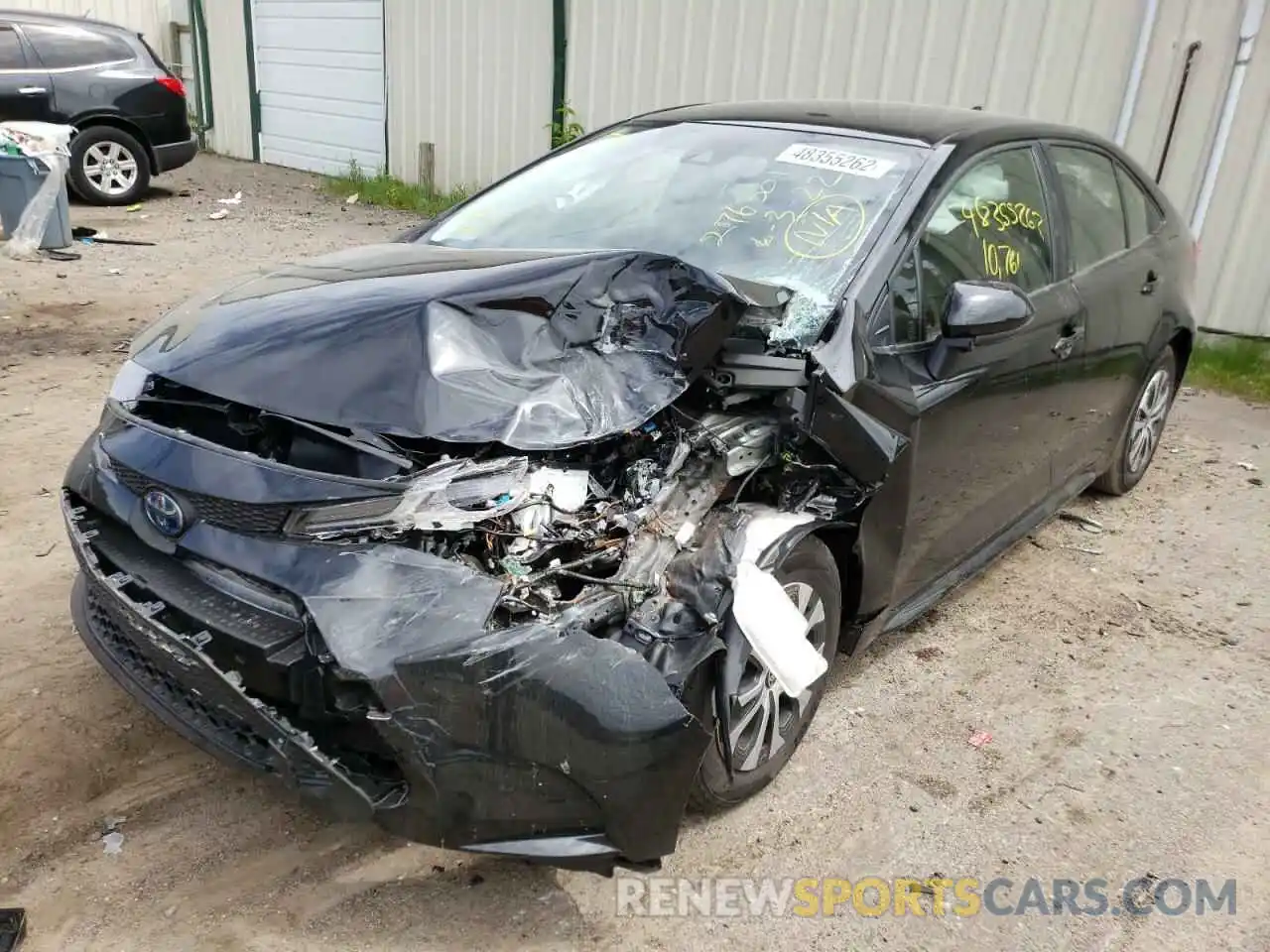 2 Photograph of a damaged car JTDEAMDE8NJ040957 TOYOTA COROLLA 2022