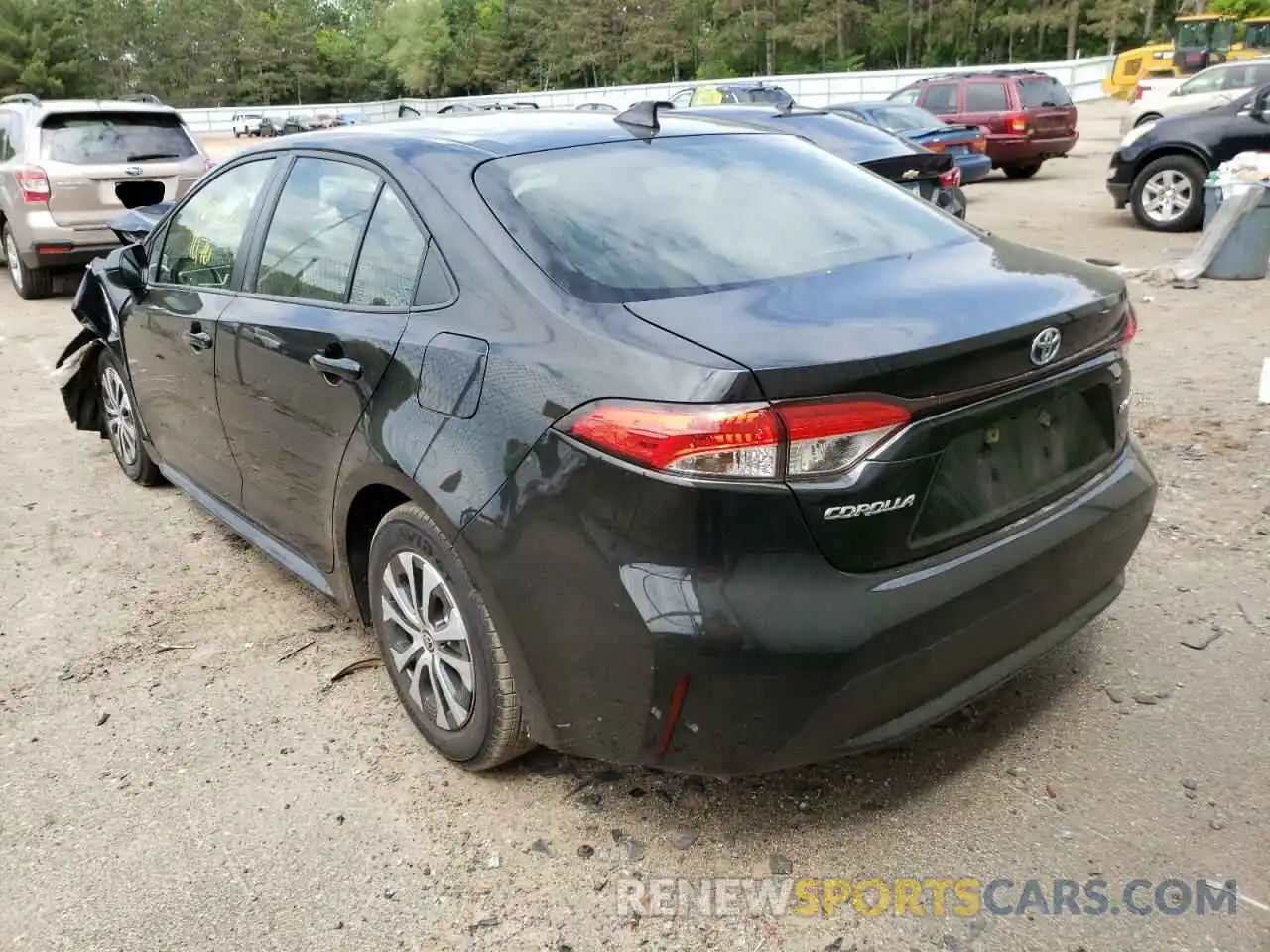 3 Photograph of a damaged car JTDEAMDE8NJ040957 TOYOTA COROLLA 2022