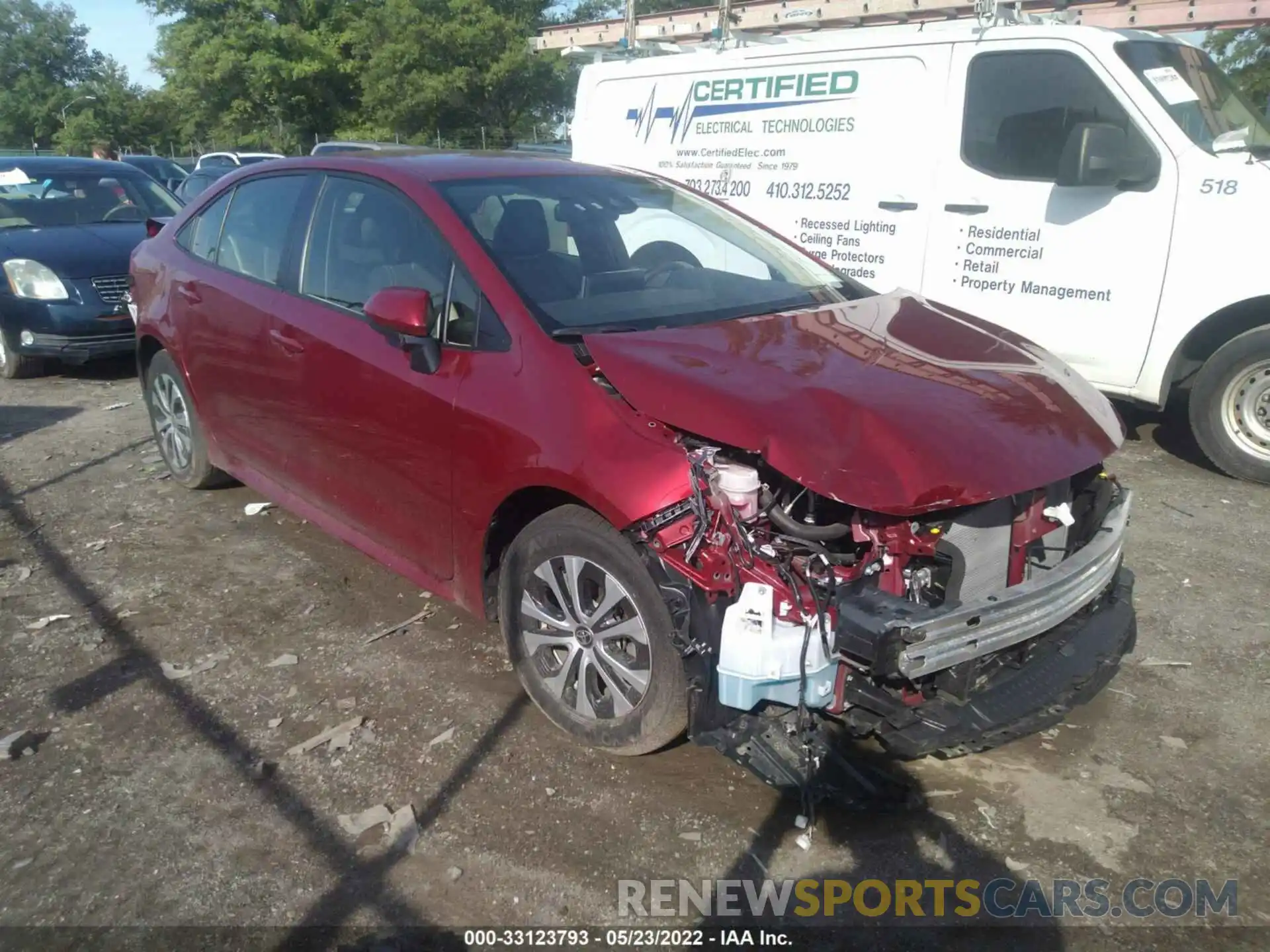 1 Photograph of a damaged car JTDEAMDE8NJ042756 TOYOTA COROLLA 2022