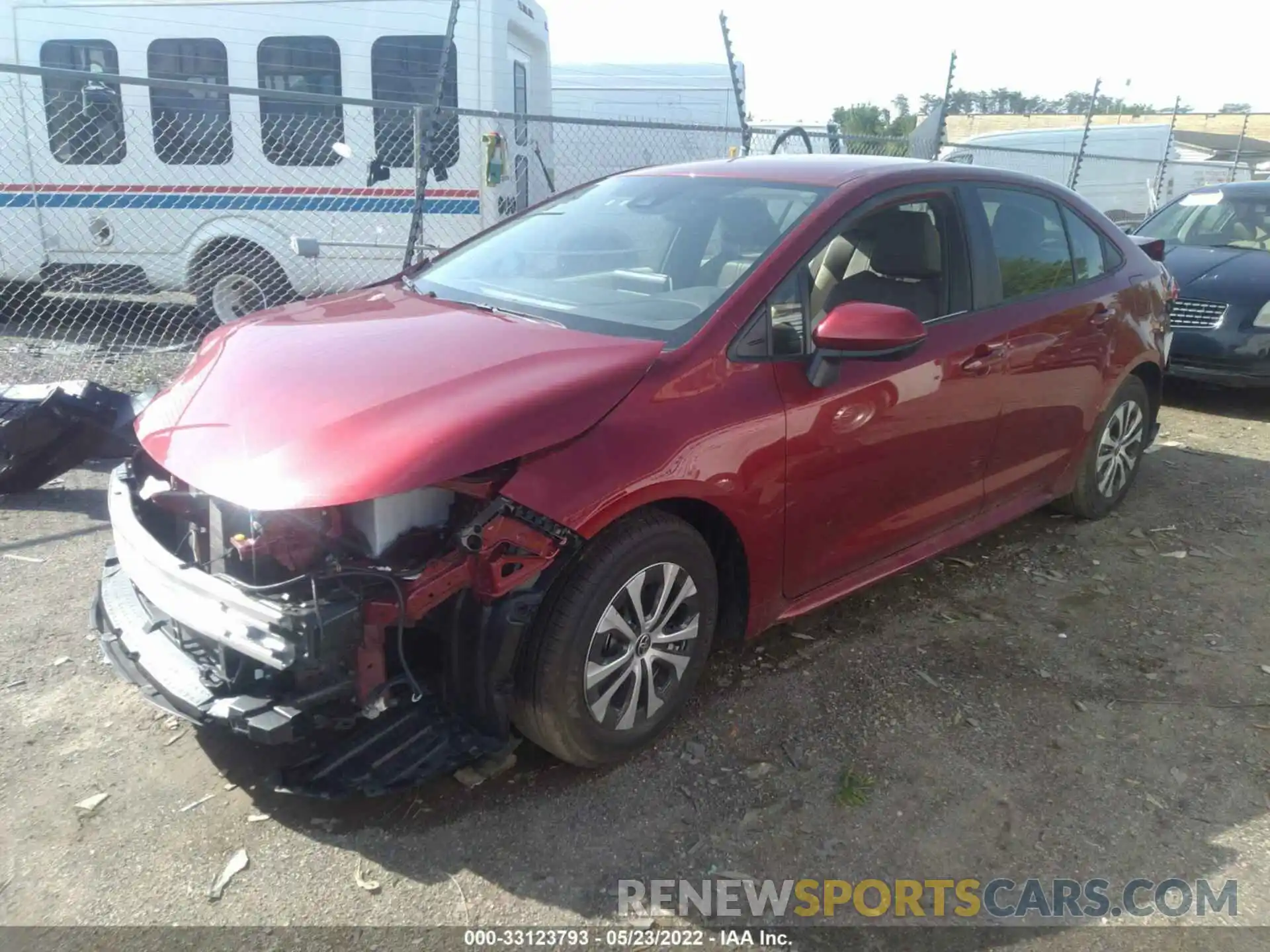 2 Photograph of a damaged car JTDEAMDE8NJ042756 TOYOTA COROLLA 2022