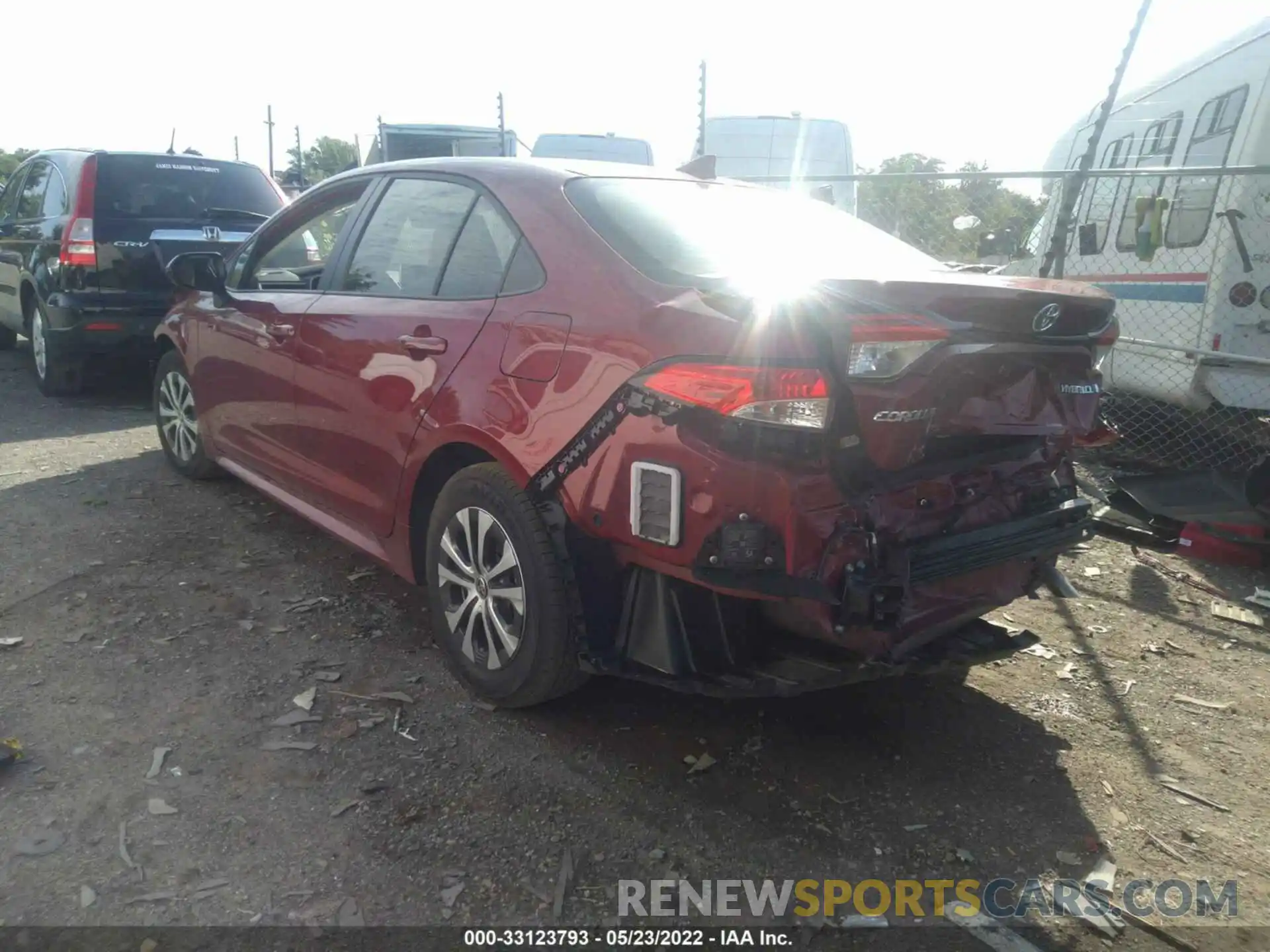 3 Photograph of a damaged car JTDEAMDE8NJ042756 TOYOTA COROLLA 2022