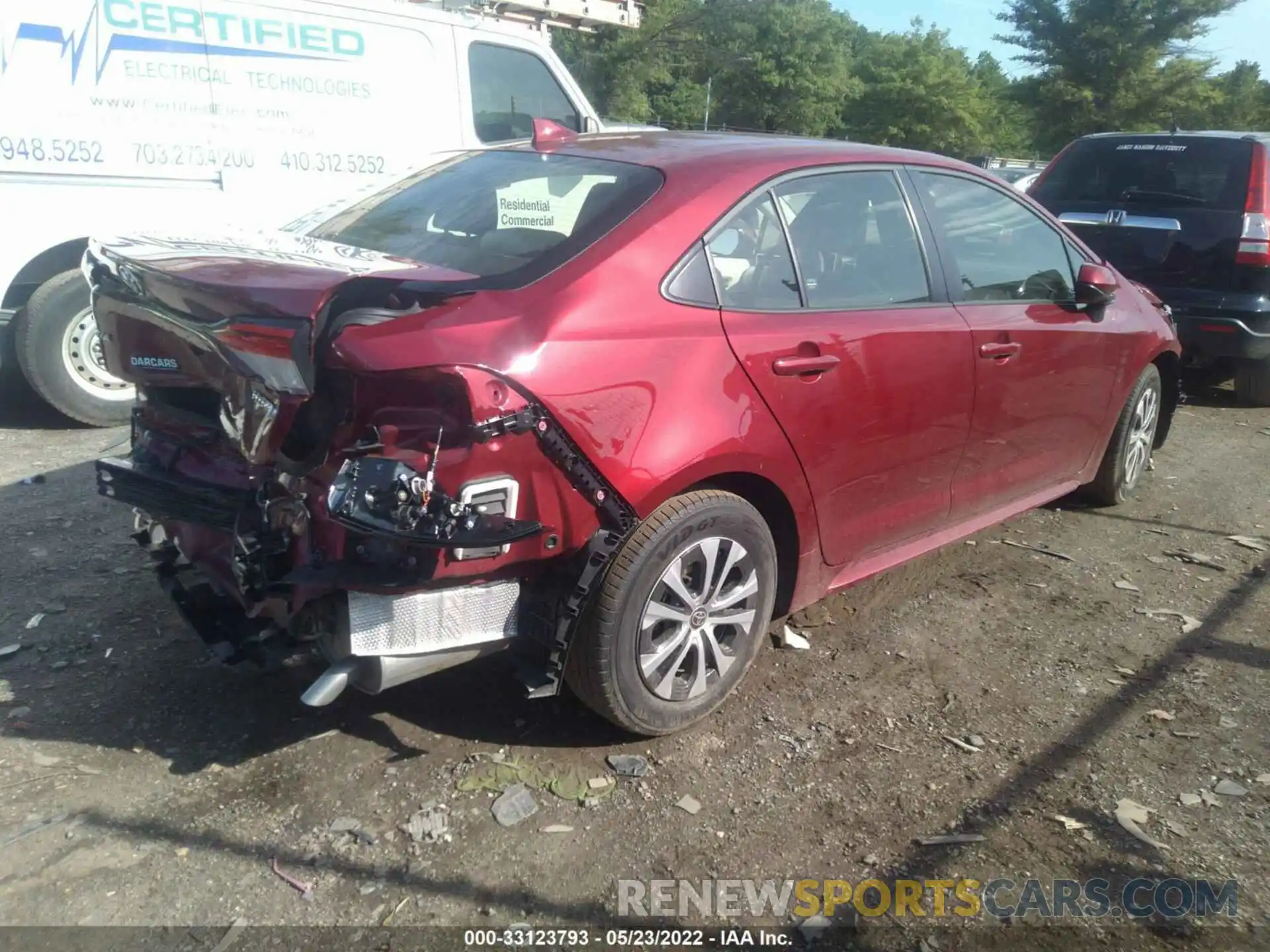 4 Photograph of a damaged car JTDEAMDE8NJ042756 TOYOTA COROLLA 2022