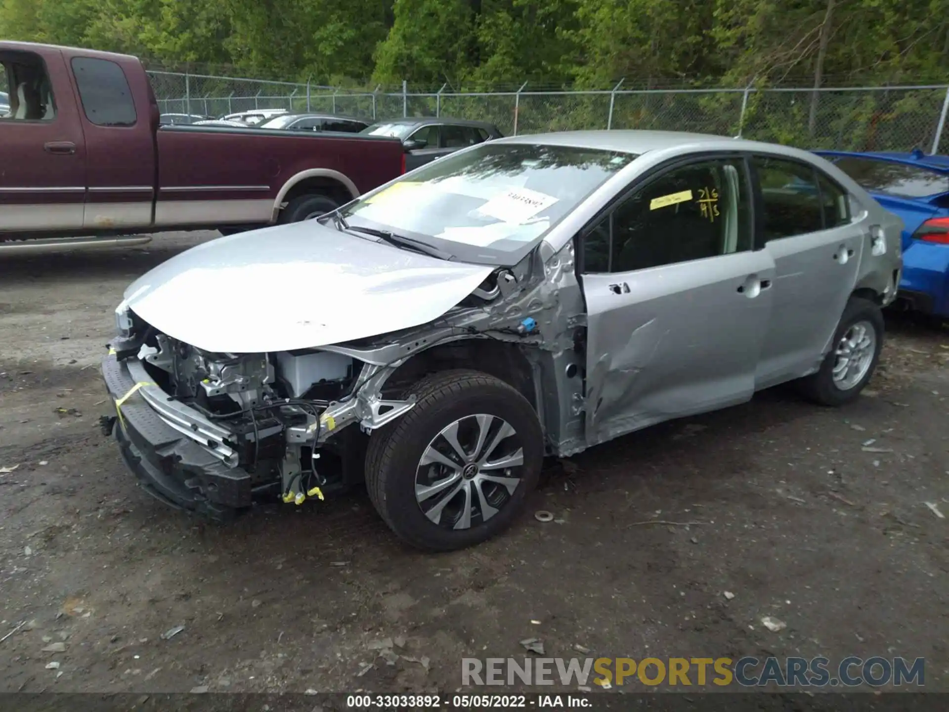 2 Photograph of a damaged car JTDEAMDE8NJ043924 TOYOTA COROLLA 2022