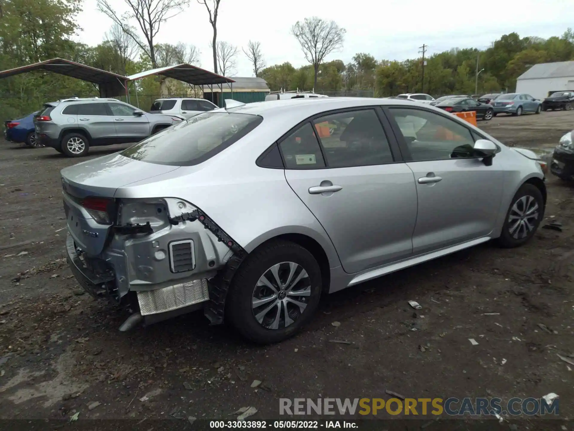 4 Photograph of a damaged car JTDEAMDE8NJ043924 TOYOTA COROLLA 2022