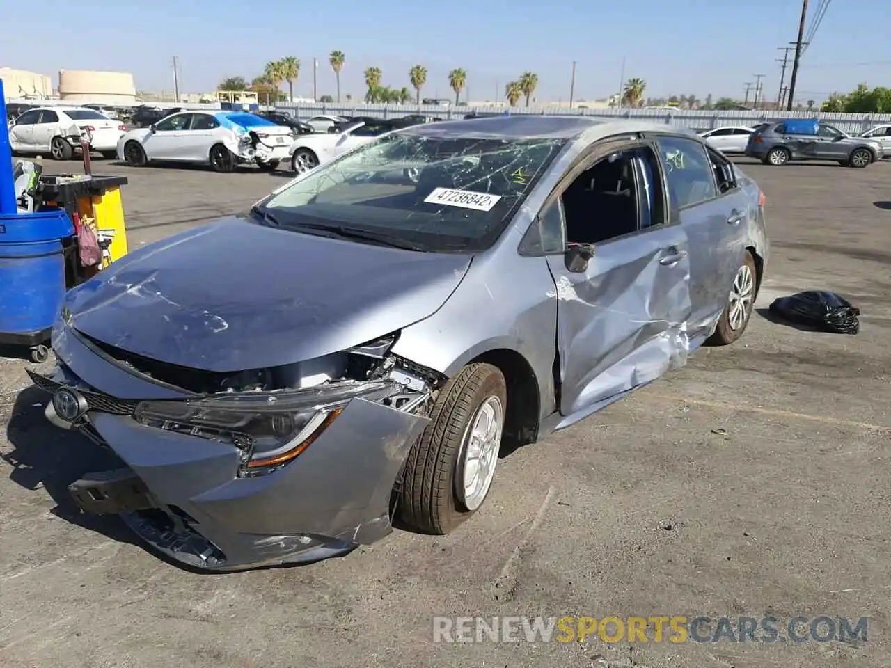 2 Photograph of a damaged car JTDEAMDE8NJ054440 TOYOTA COROLLA 2022