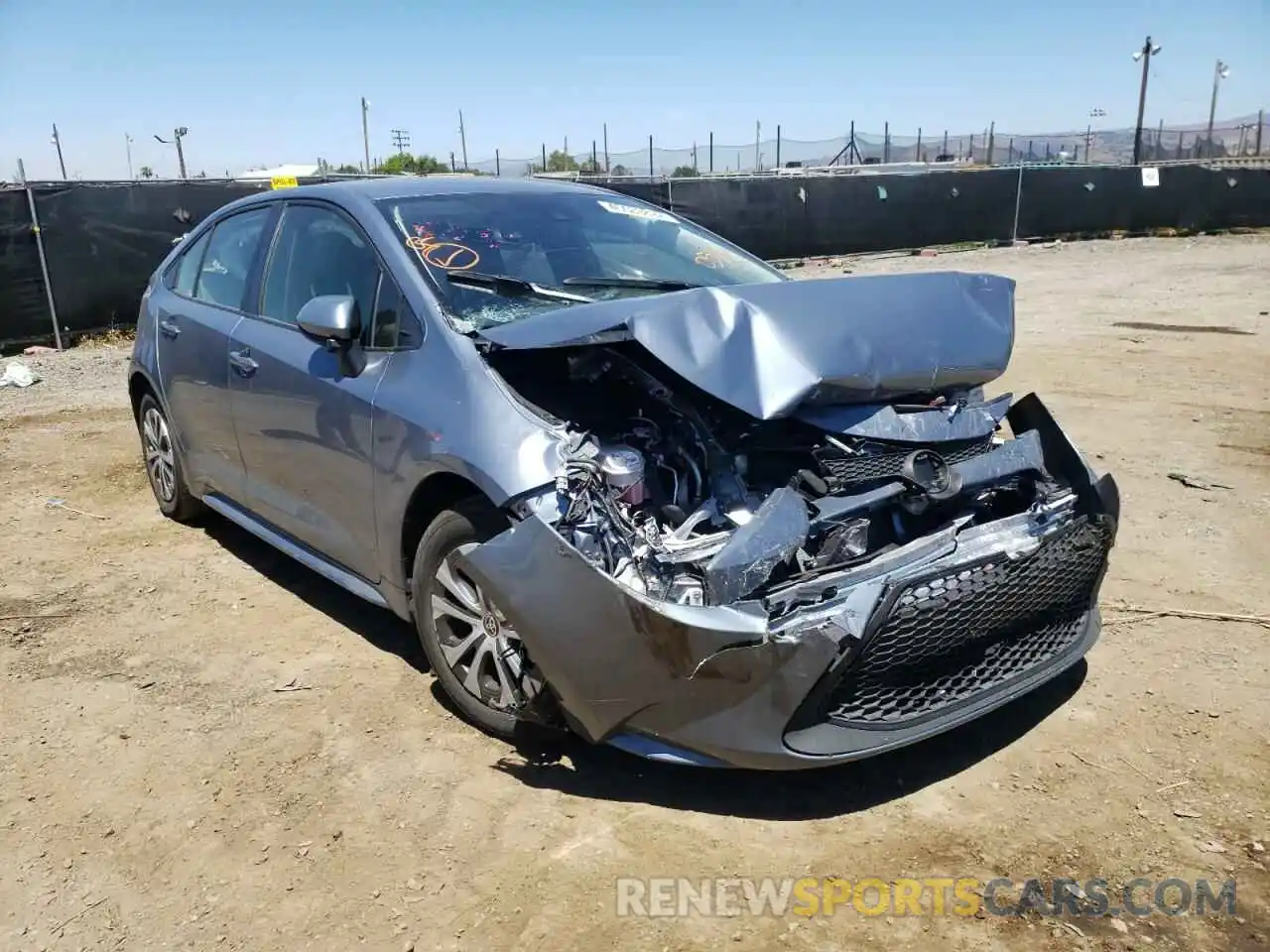 1 Photograph of a damaged car JTDEAMDE9NJ036206 TOYOTA COROLLA 2022