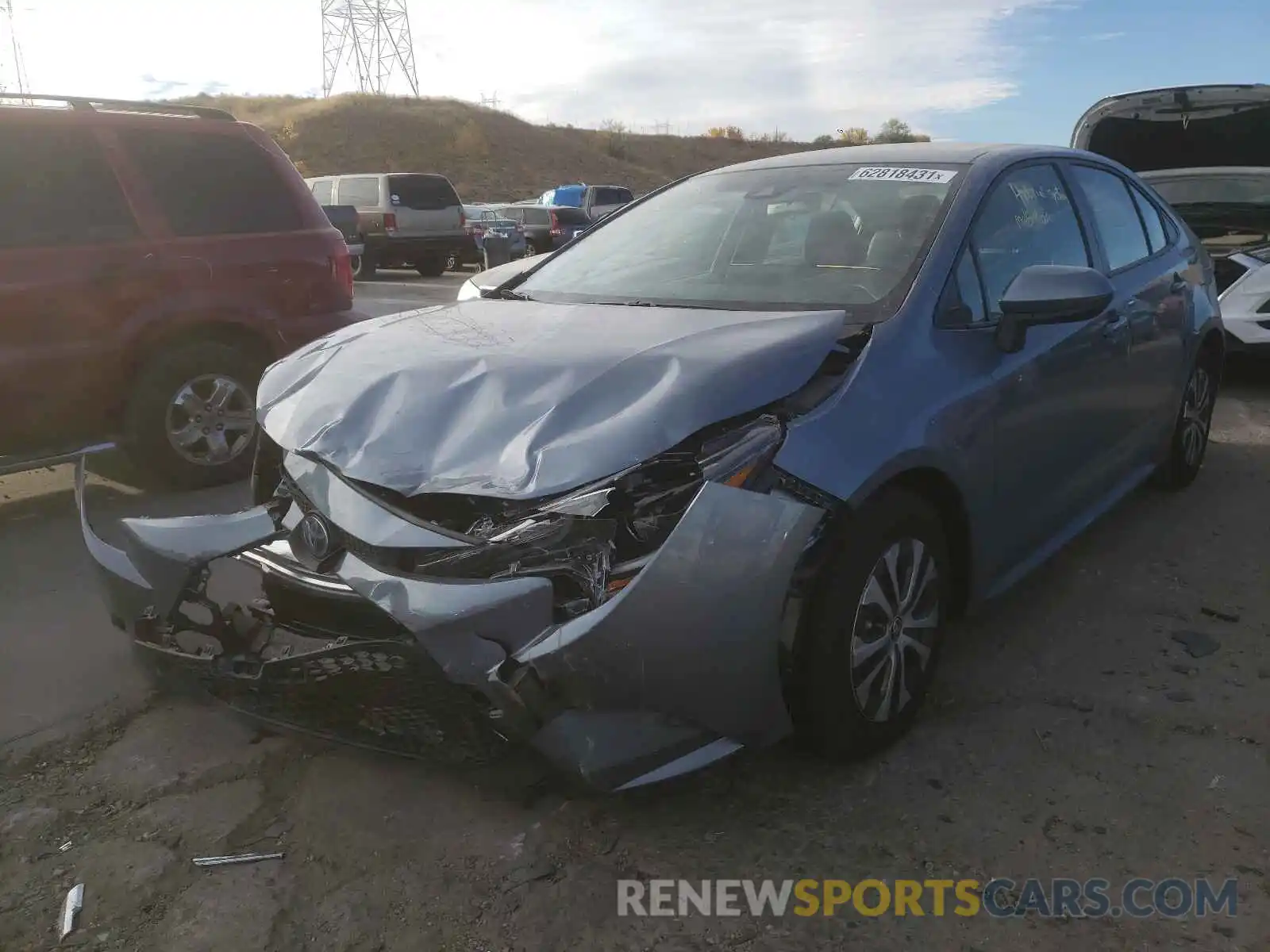 2 Photograph of a damaged car JTDEAMDE9NJ039624 TOYOTA COROLLA 2022