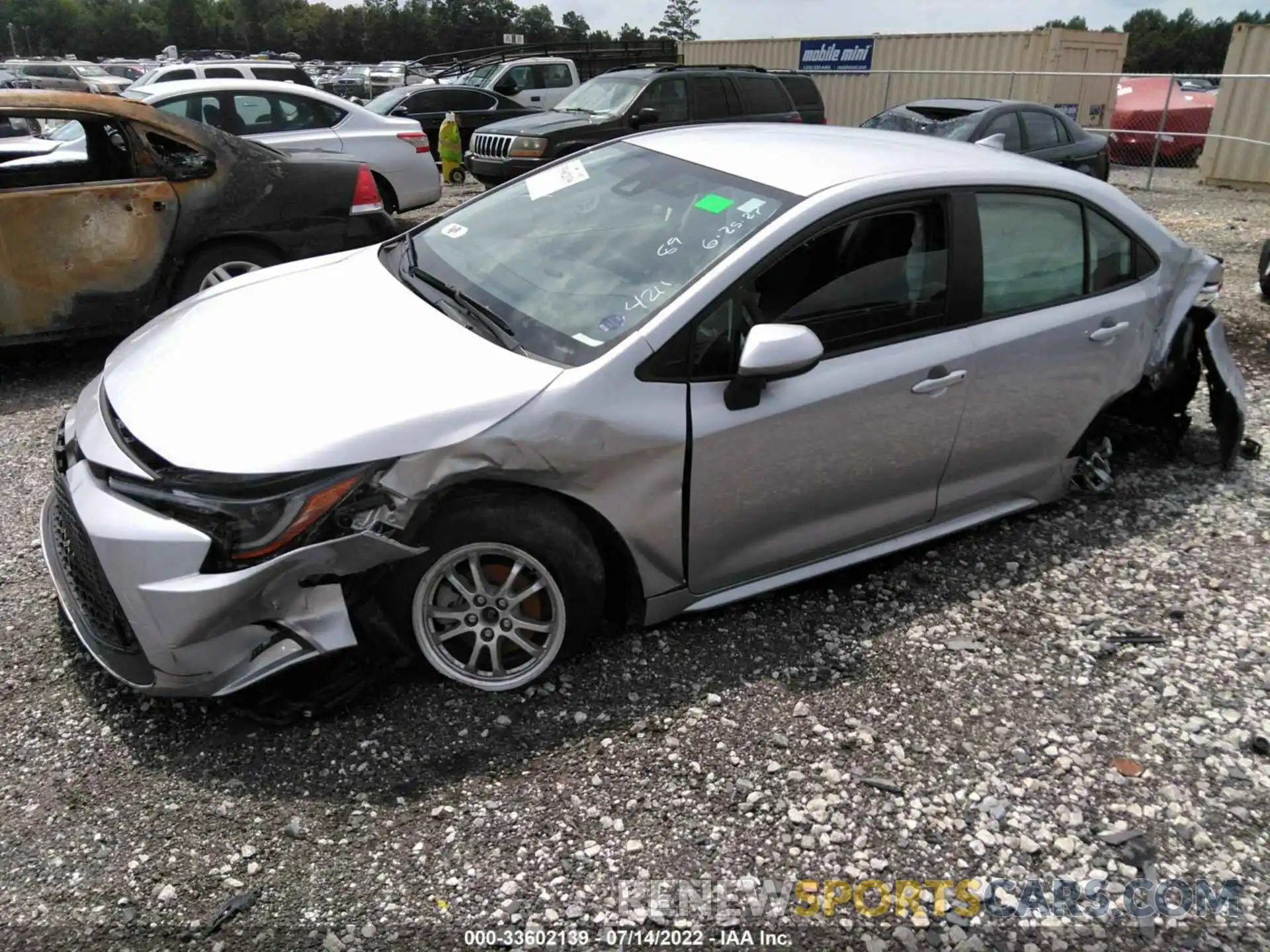 2 Photograph of a damaged car JTDEAMDE9NJ044211 TOYOTA COROLLA 2022