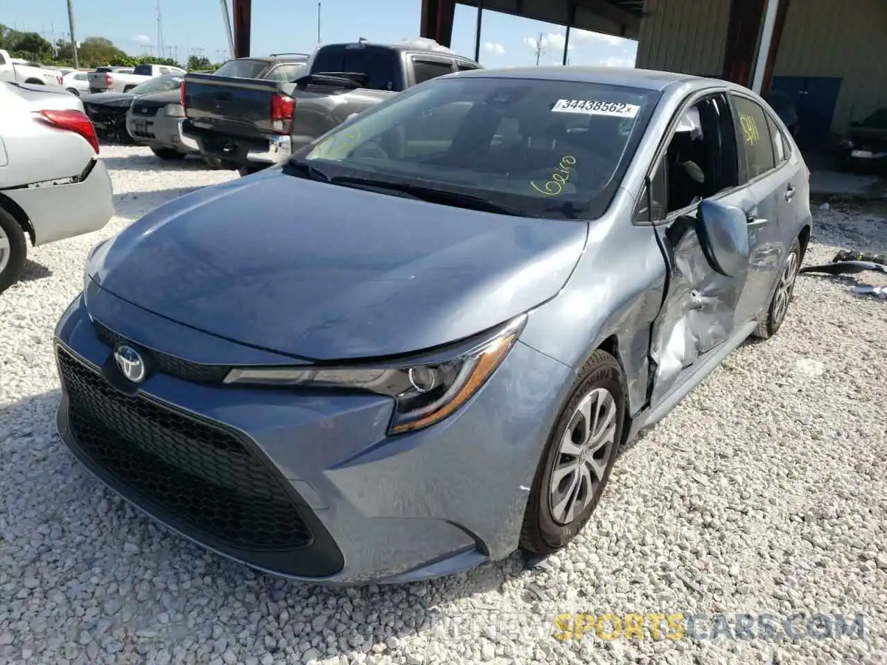 2 Photograph of a damaged car JTDEAMDE9NJ044306 TOYOTA COROLLA 2022