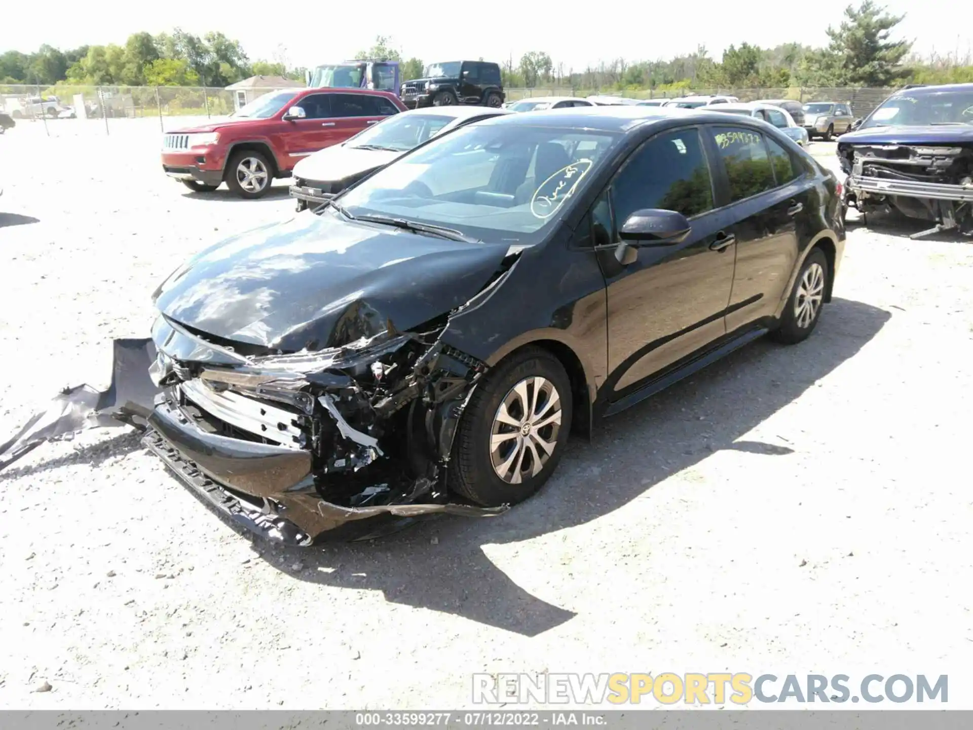 2 Photograph of a damaged car JTDEAMDE9NJ049537 TOYOTA COROLLA 2022