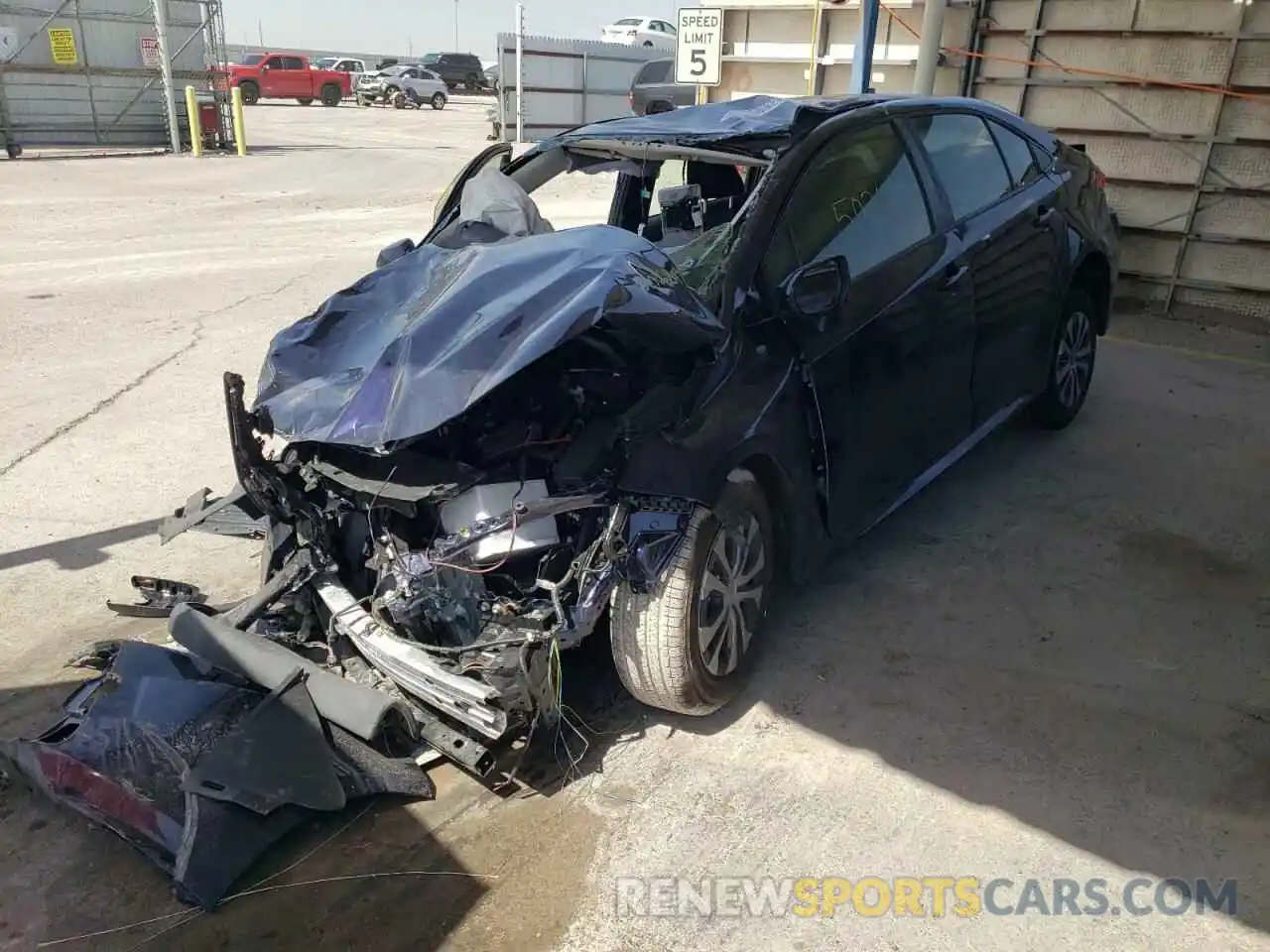 2 Photograph of a damaged car JTDEAMDE9NJ052194 TOYOTA COROLLA 2022