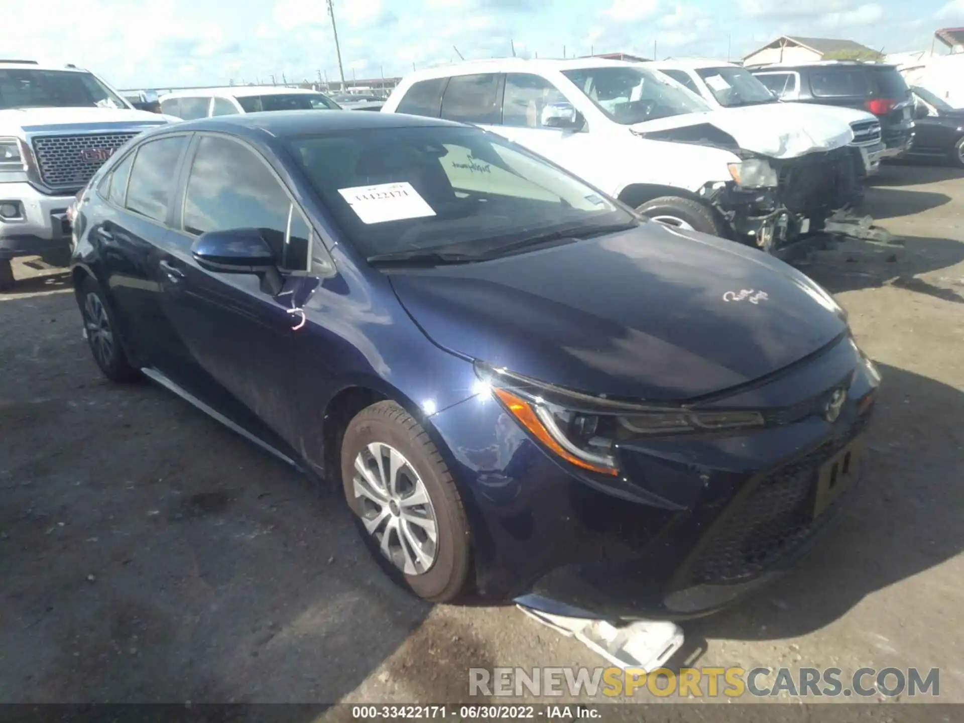 1 Photograph of a damaged car JTDEAMDE9NJ053295 TOYOTA COROLLA 2022