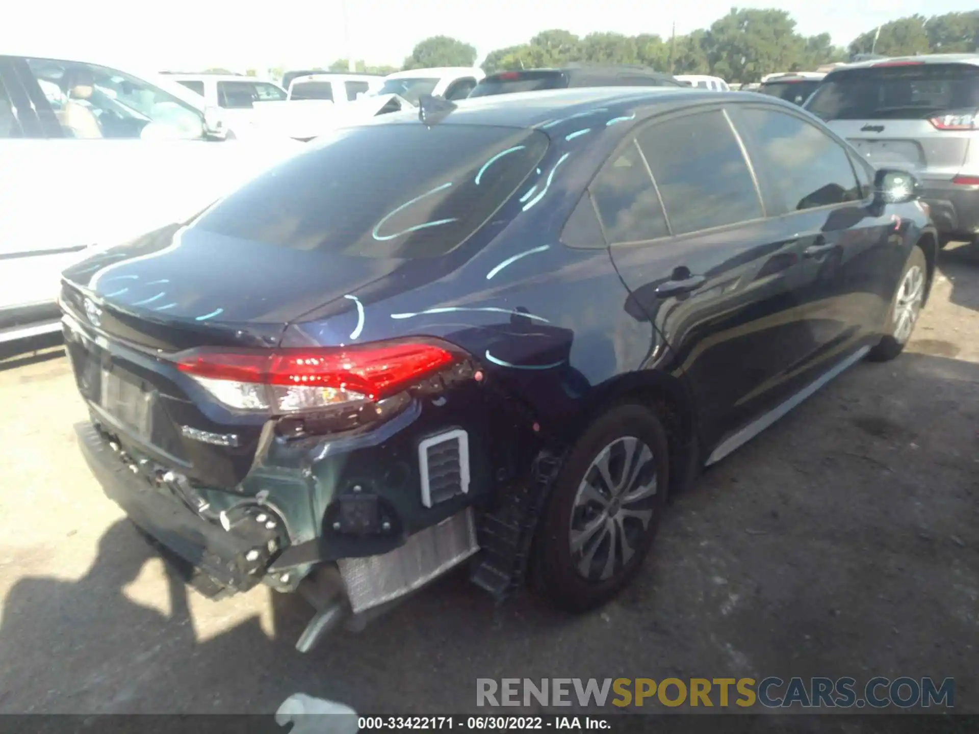 4 Photograph of a damaged car JTDEAMDE9NJ053295 TOYOTA COROLLA 2022