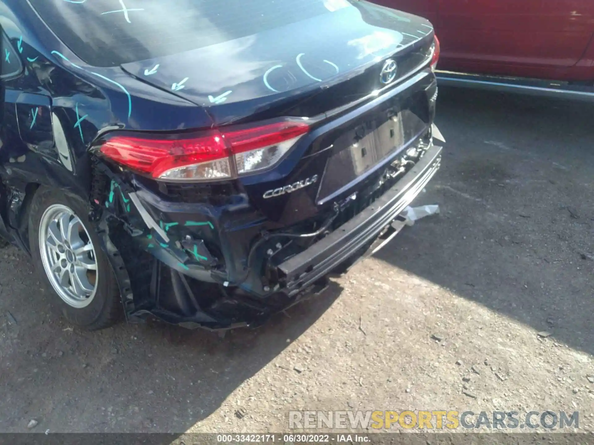 6 Photograph of a damaged car JTDEAMDE9NJ053295 TOYOTA COROLLA 2022